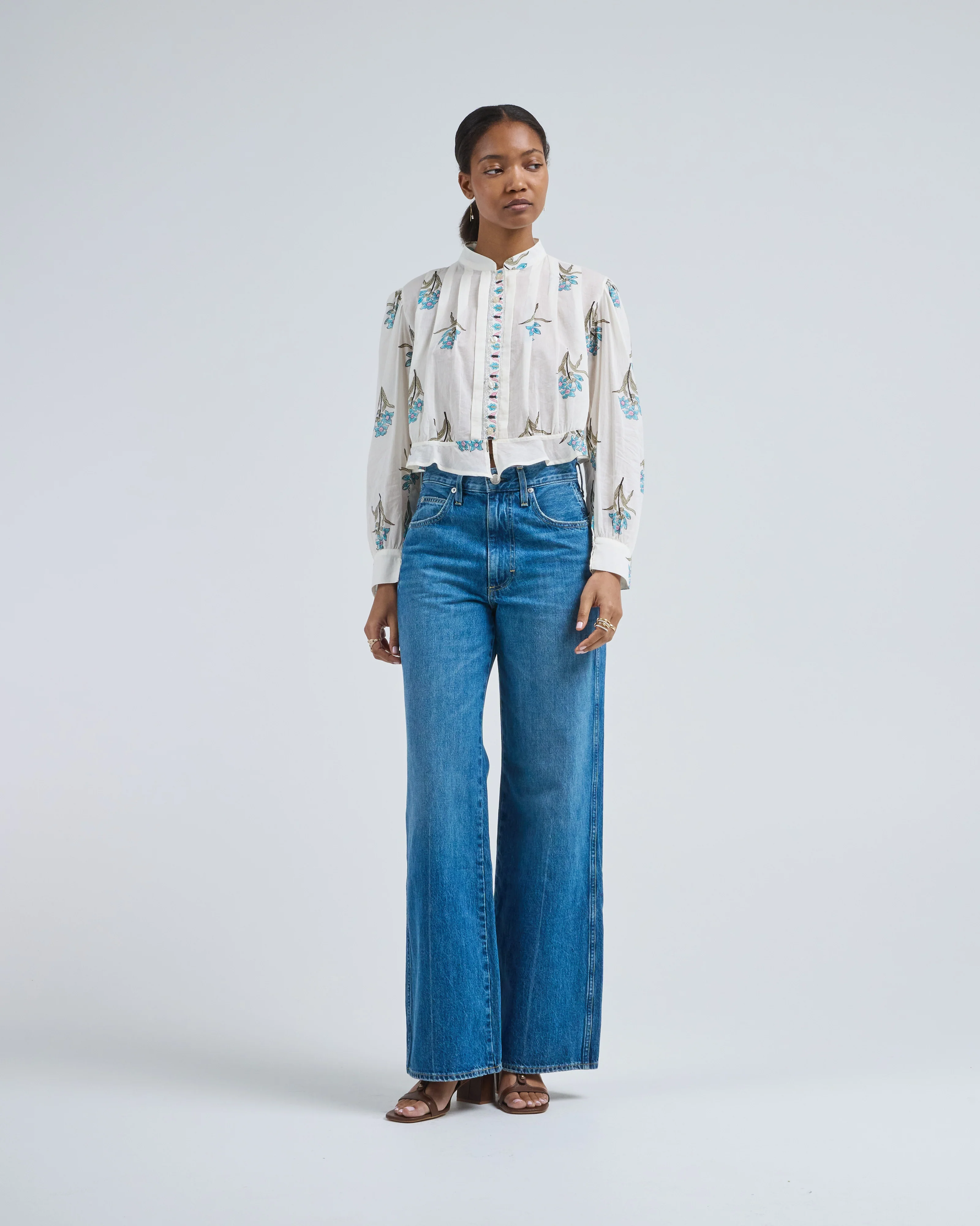 ryland sky mist flower shirt - Image 5