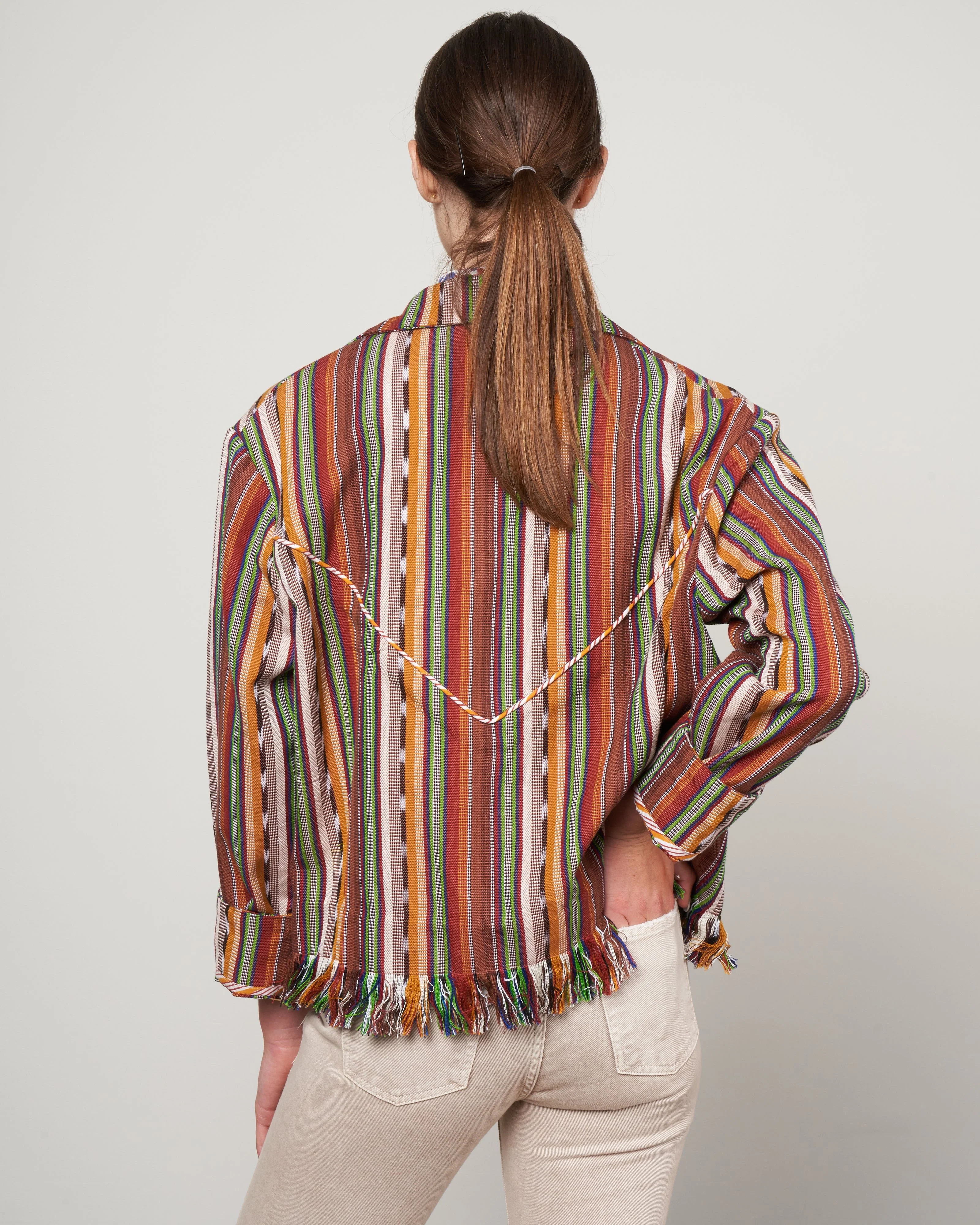 western montauk jacket - rust rust stripe - Image 3