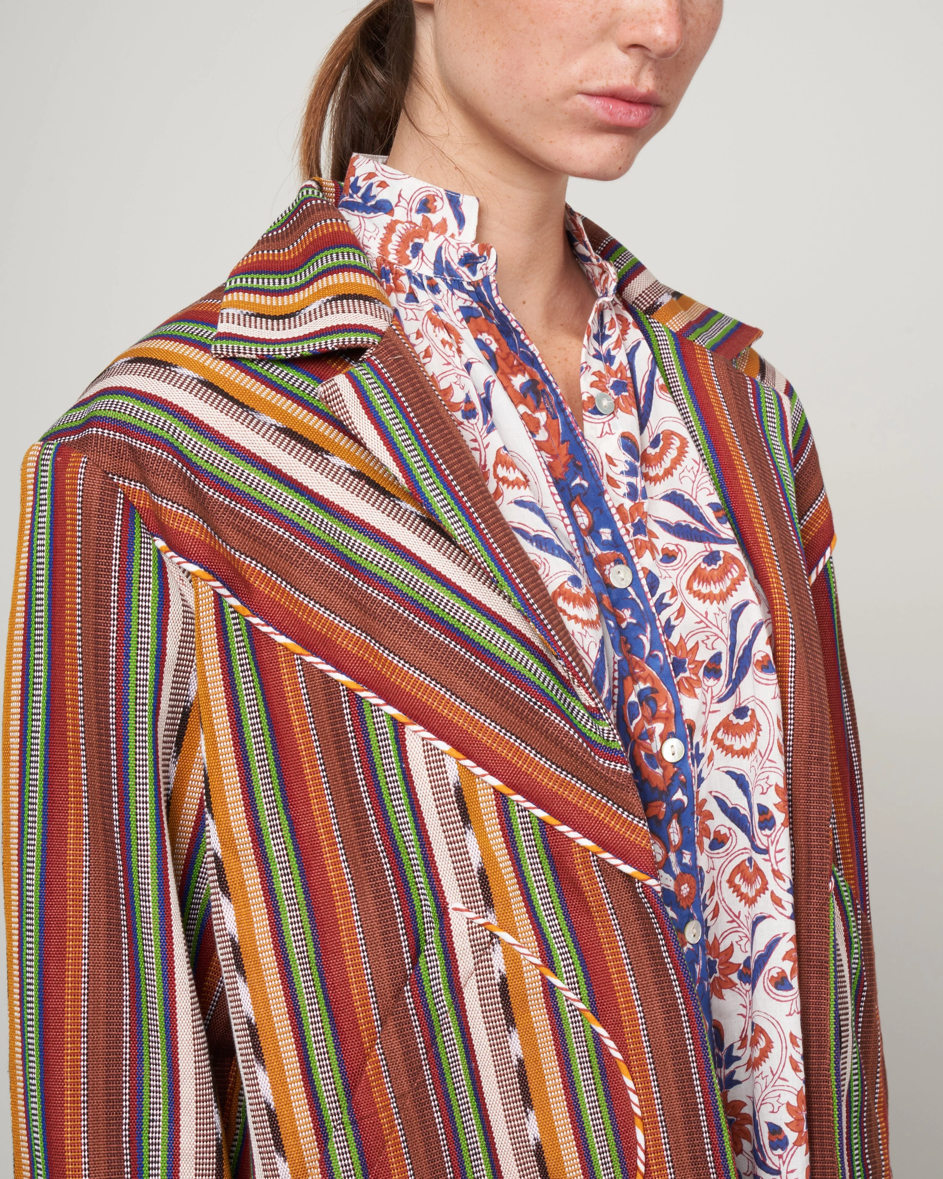 western montauk jacket - rust rust stripe - Image 5