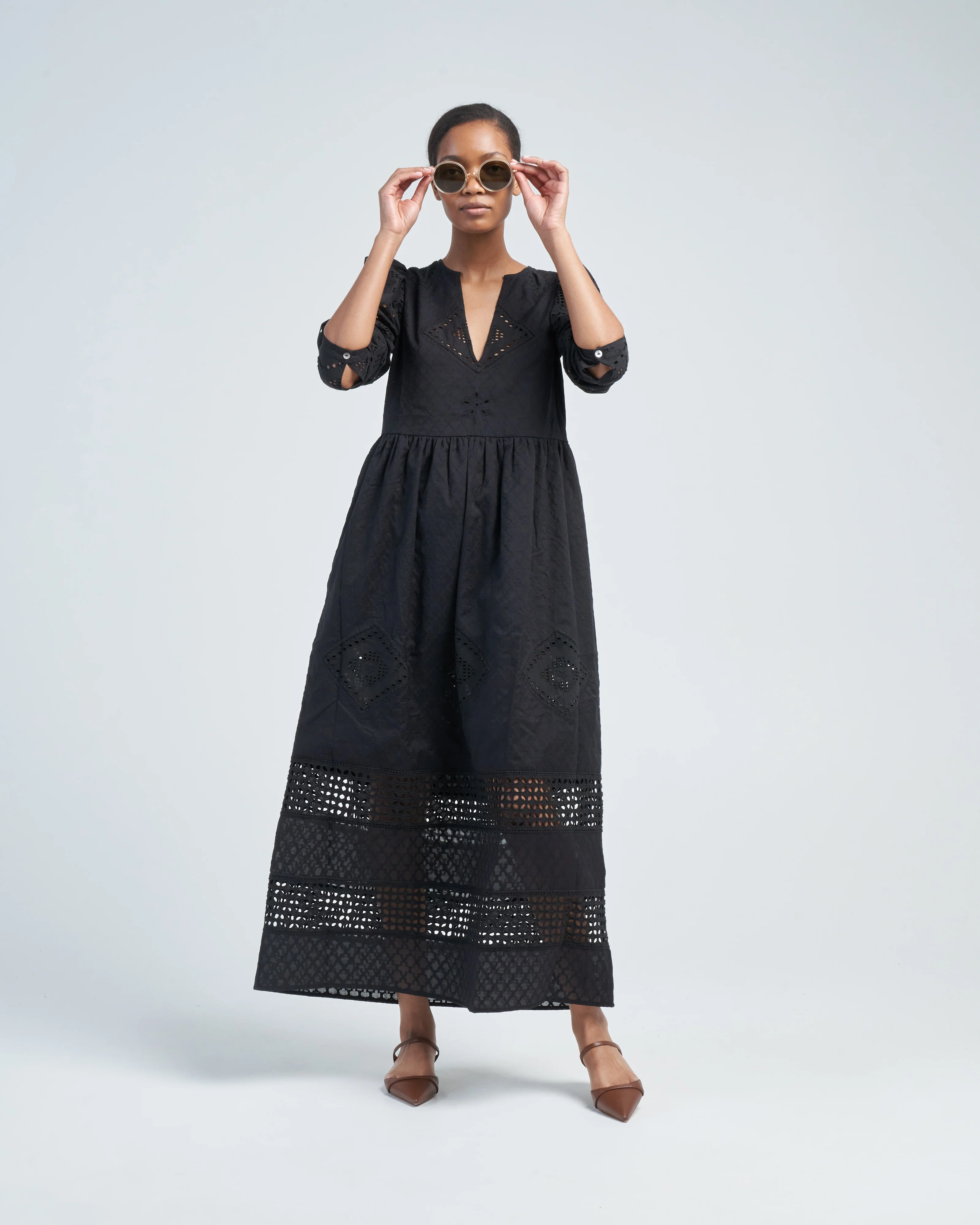 winifred black eyelet dress - Image 2