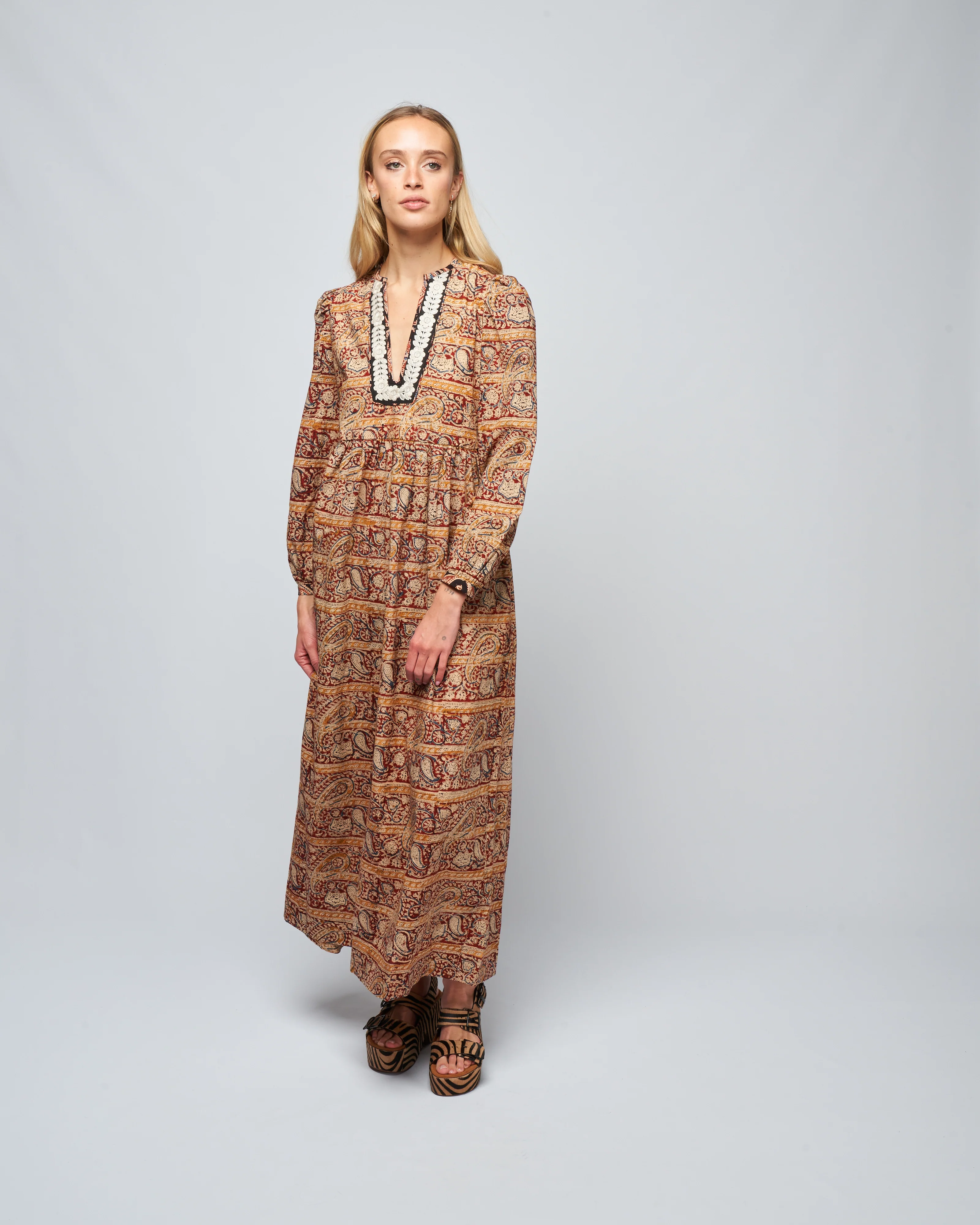 winifred pasha paisley dress - red pasha - Image 2