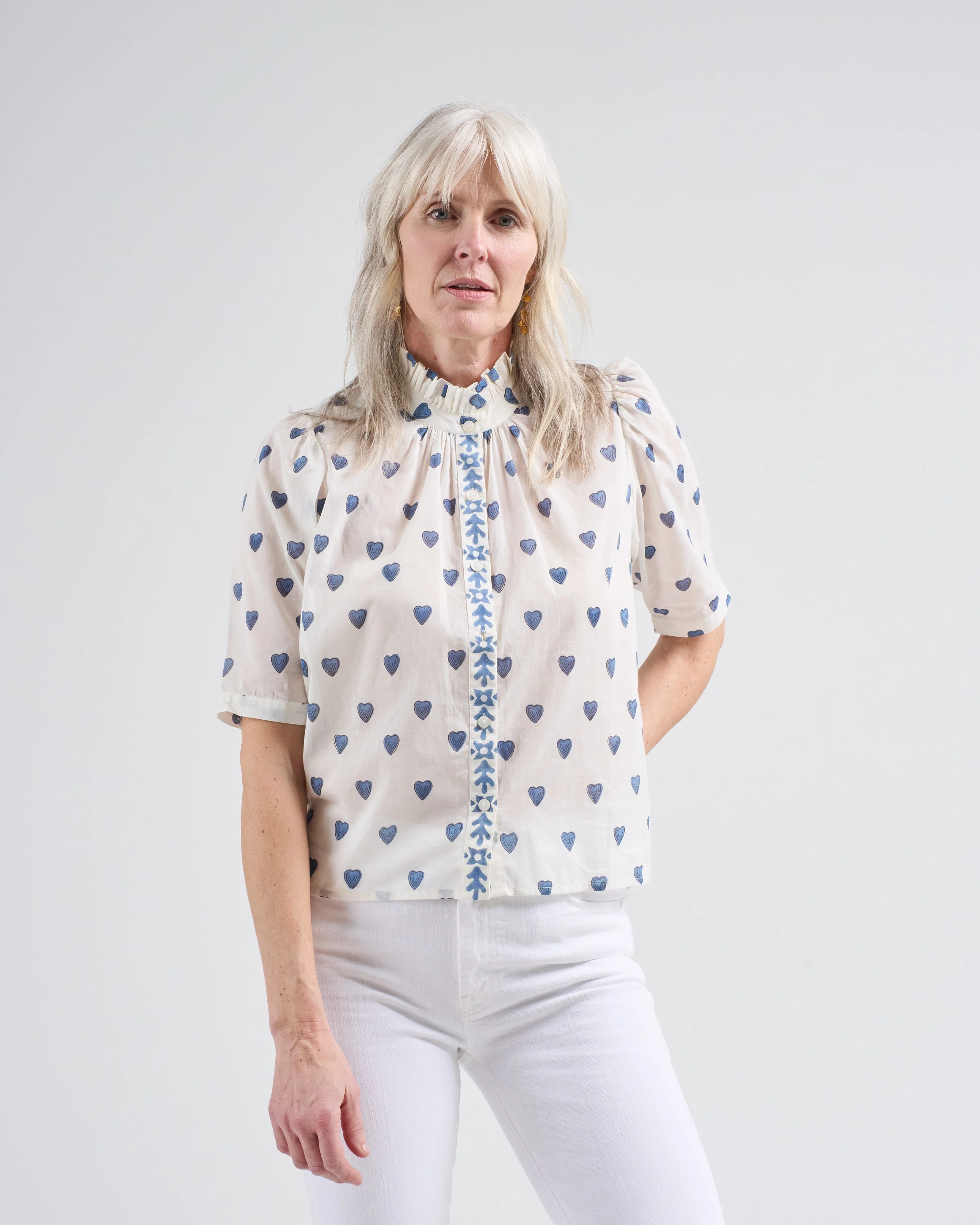 winn indigo heart shirt - Image 3