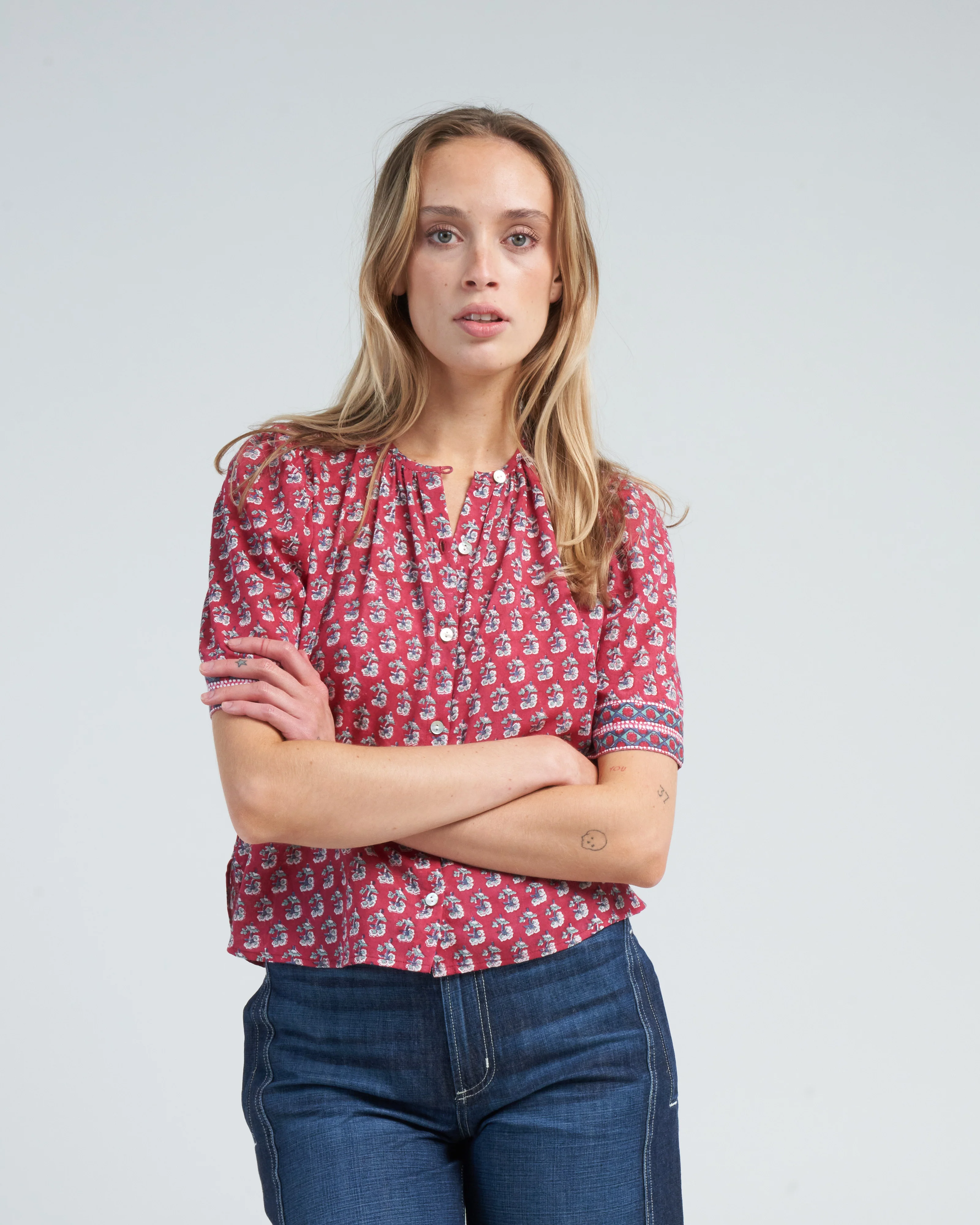 winona red currant shirt - red sangria - Image 2