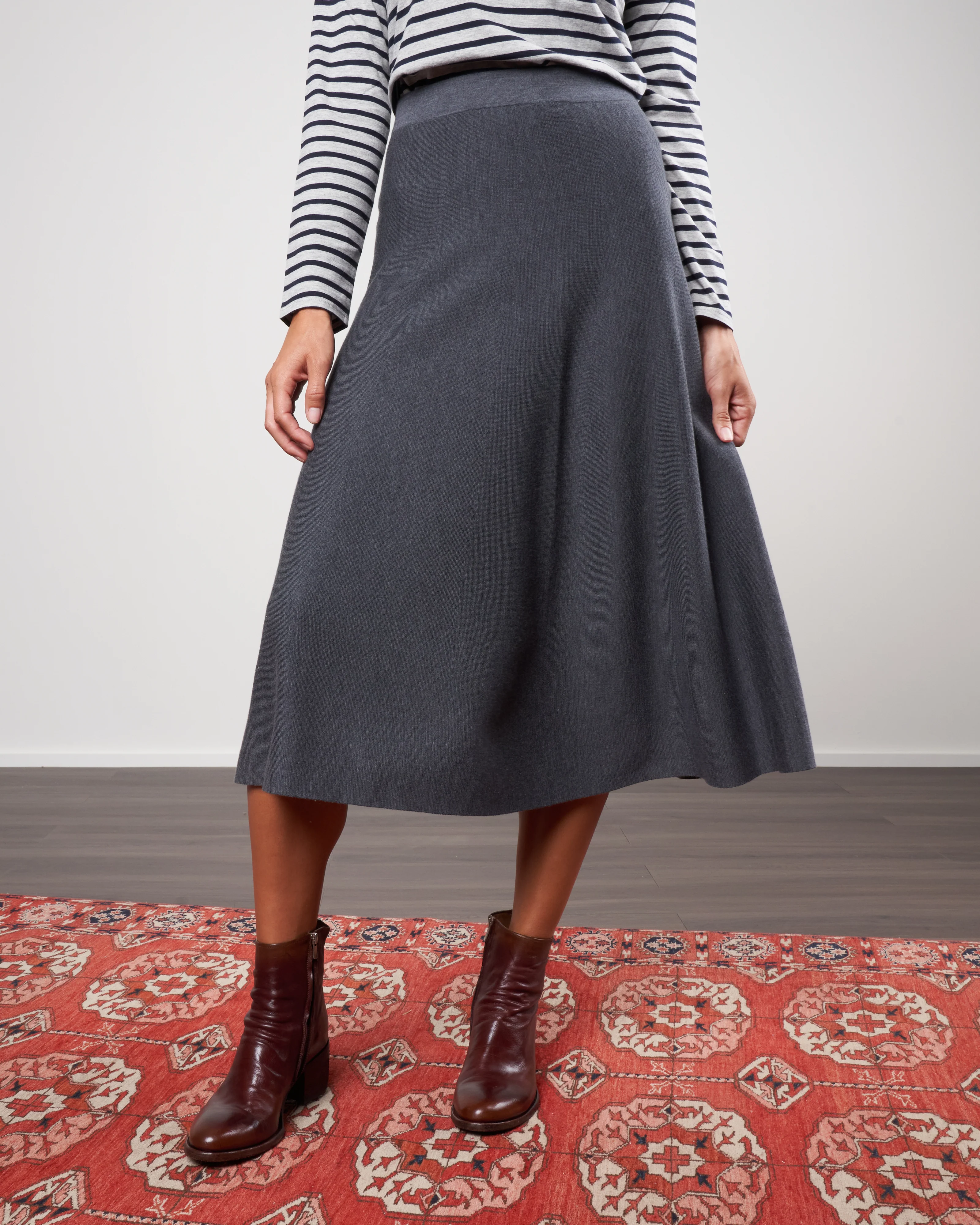 a-line skirt - charcoal - Image 2