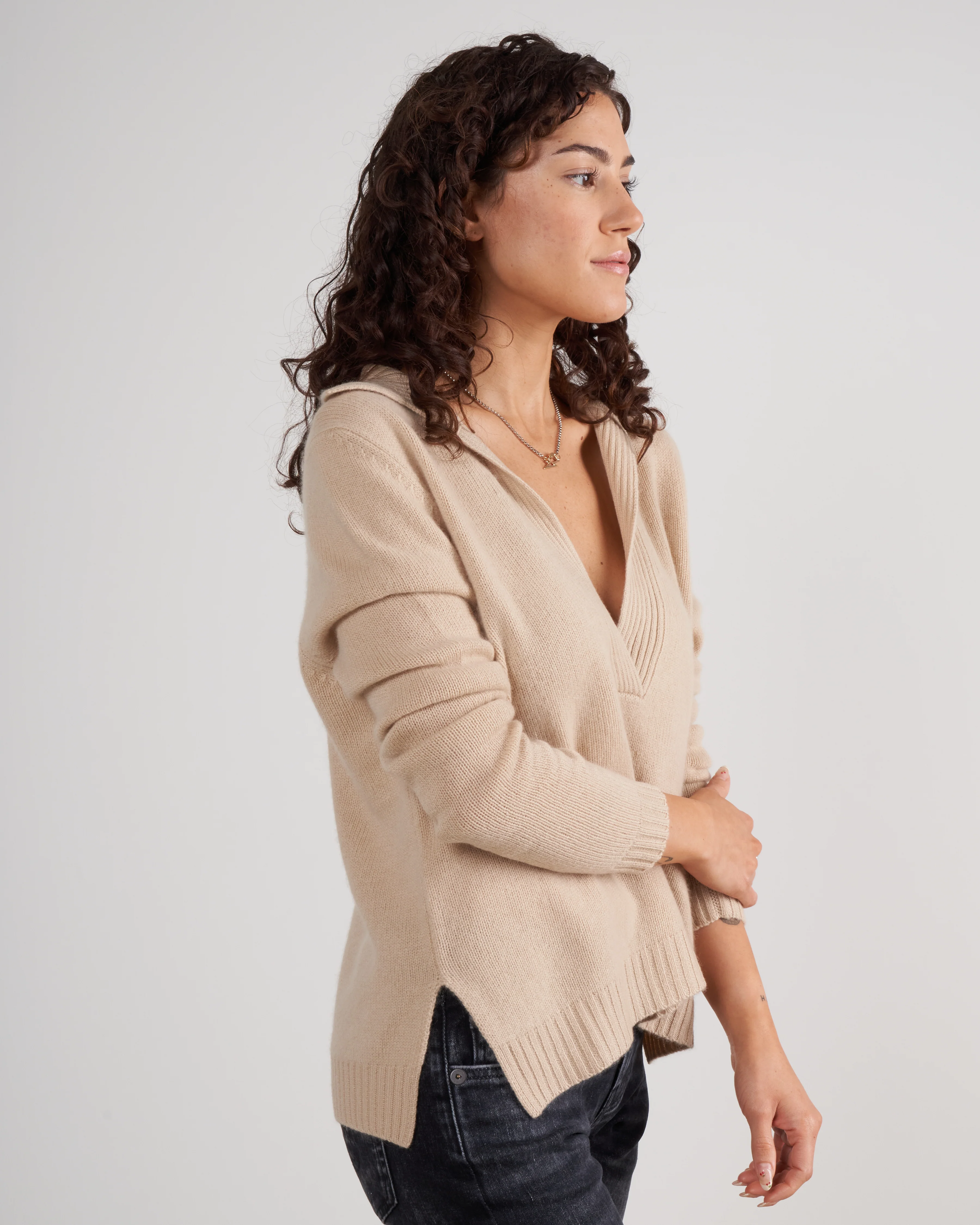 ballet wrap cashmere sweater - crumble cc1-42 - Image 3