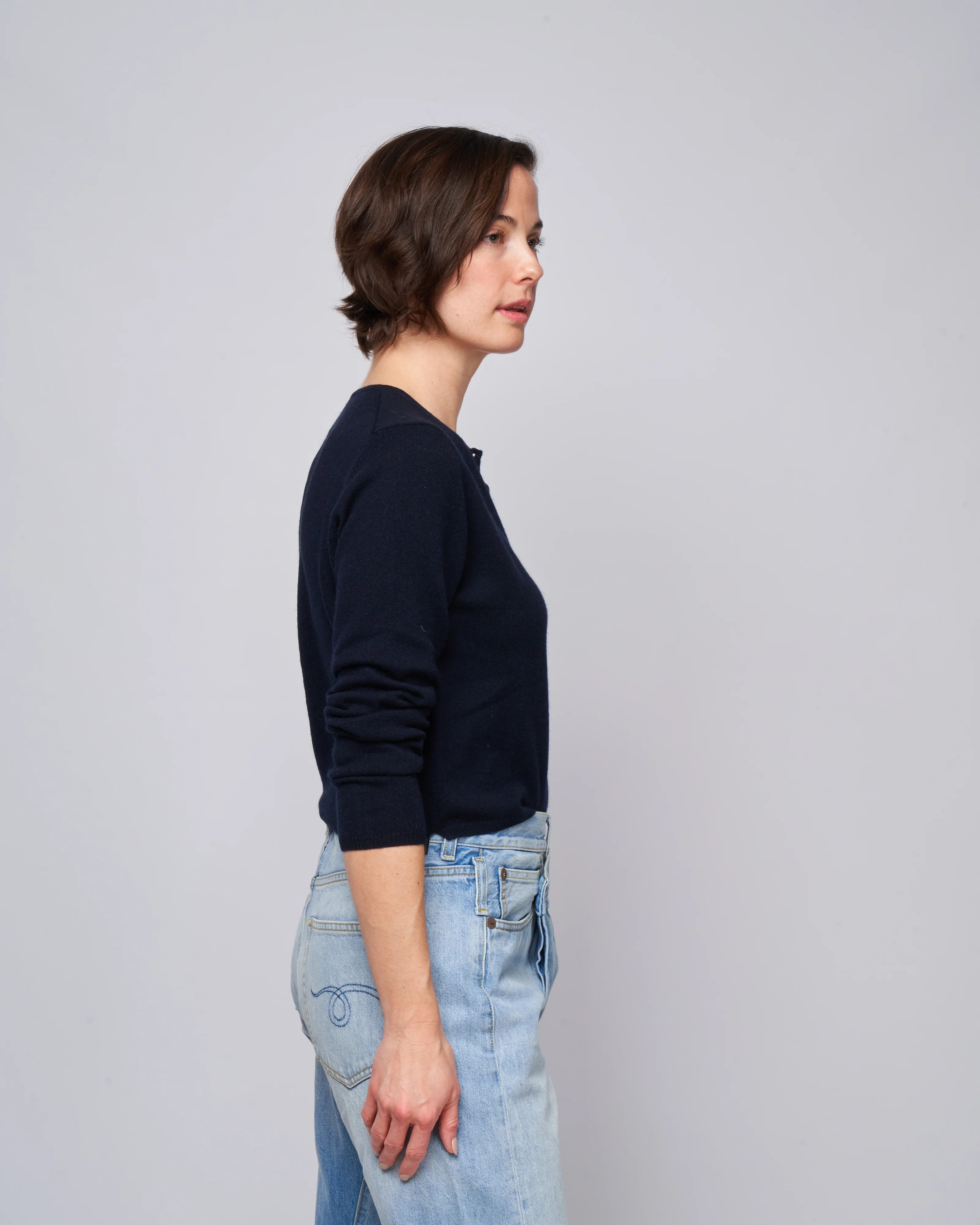 button cardigan - deep night - Image 3
