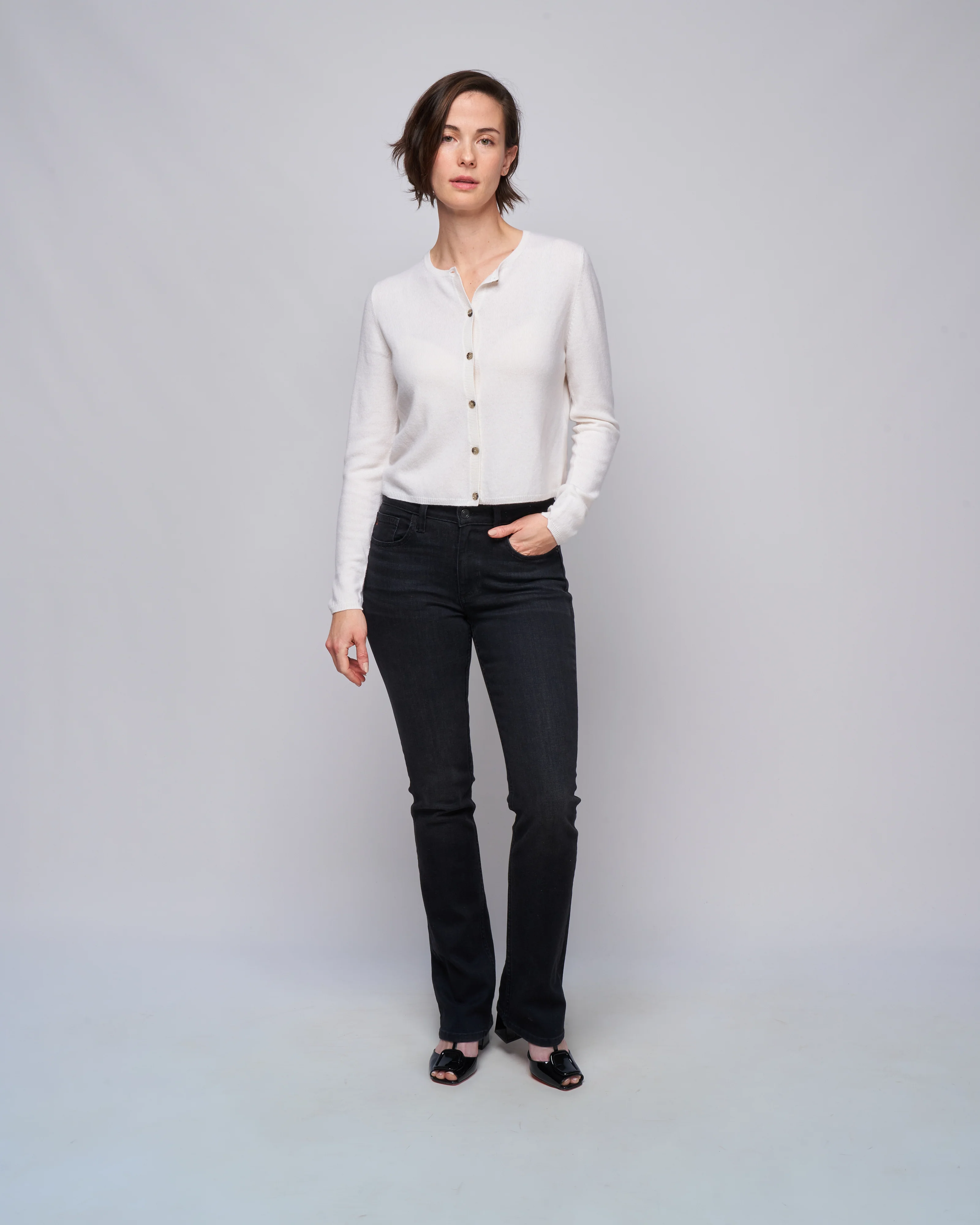 button cardigan - off white - Image 2