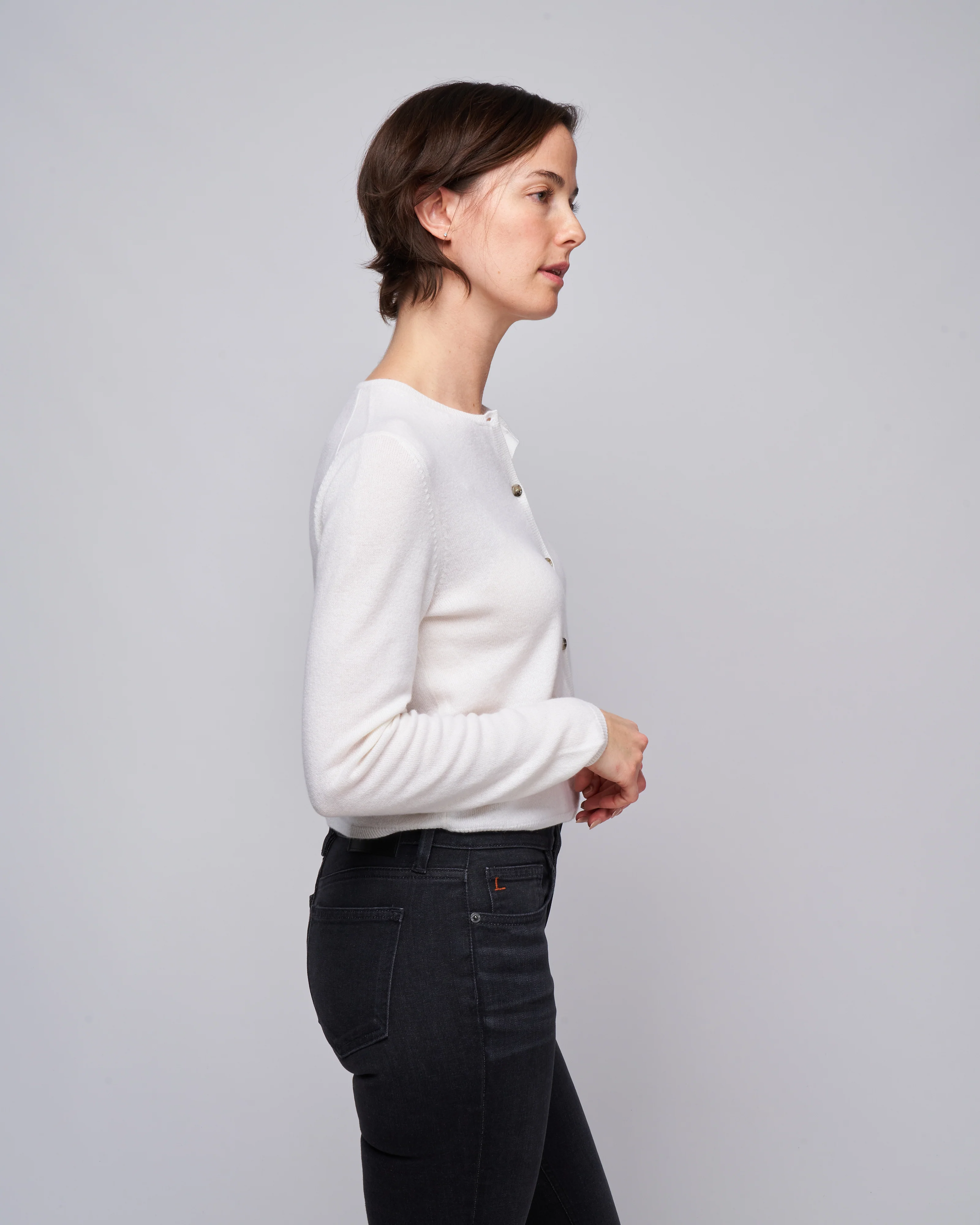 button cardigan - off white - Image 3