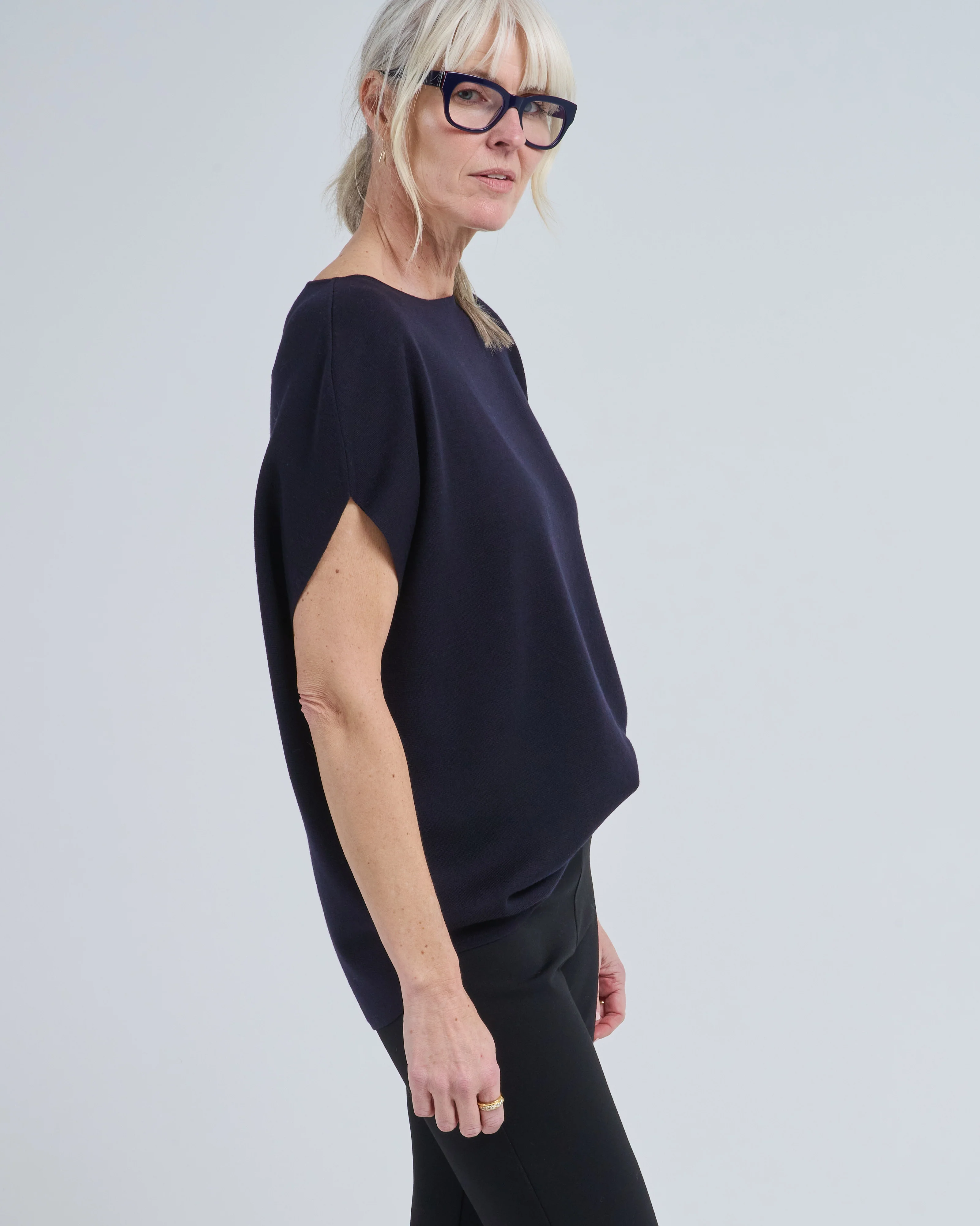 cap sleeve boatneck sweater - Image 3