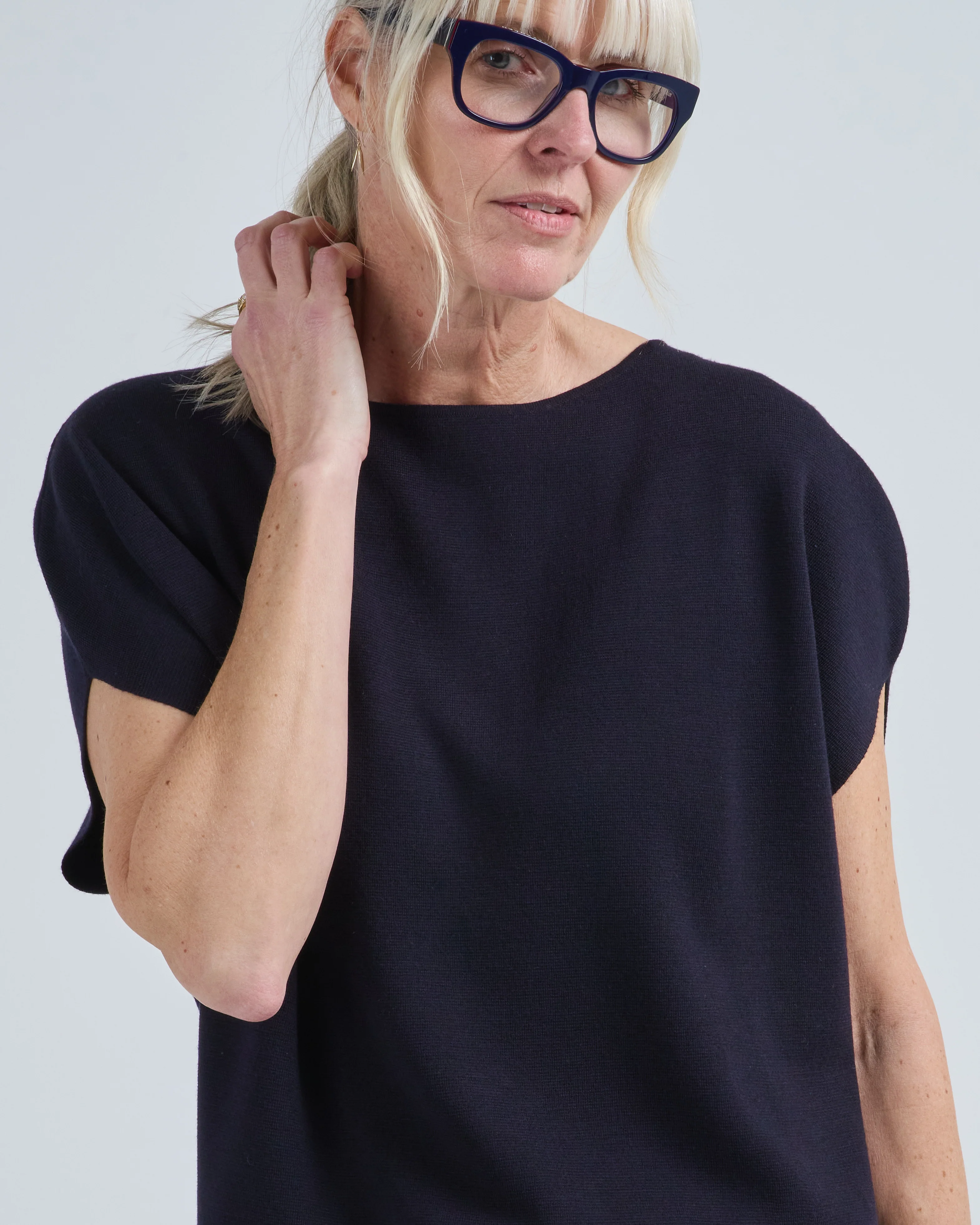 cap sleeve boatneck sweater - Image 5