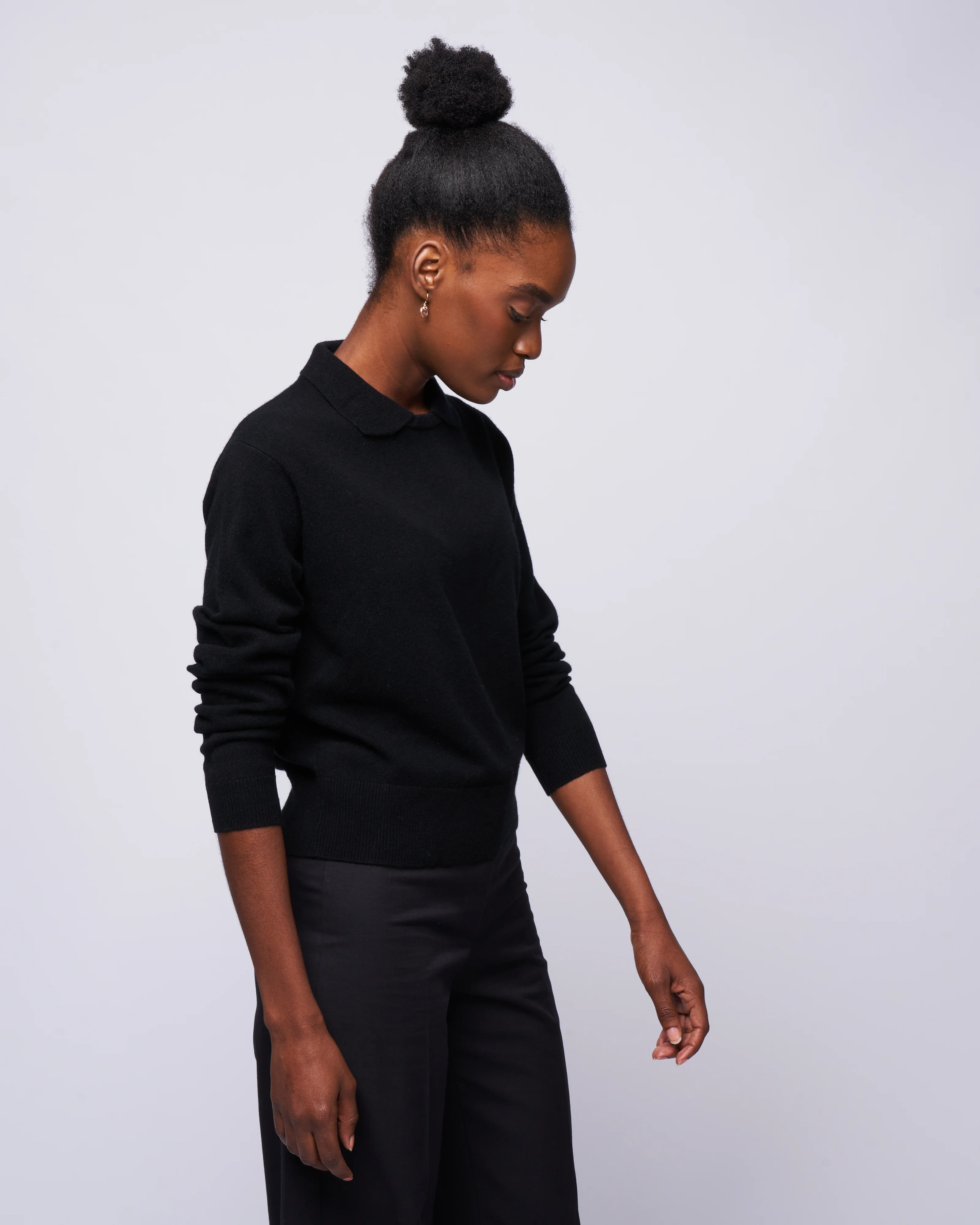 collar sweater - noir - Image 3