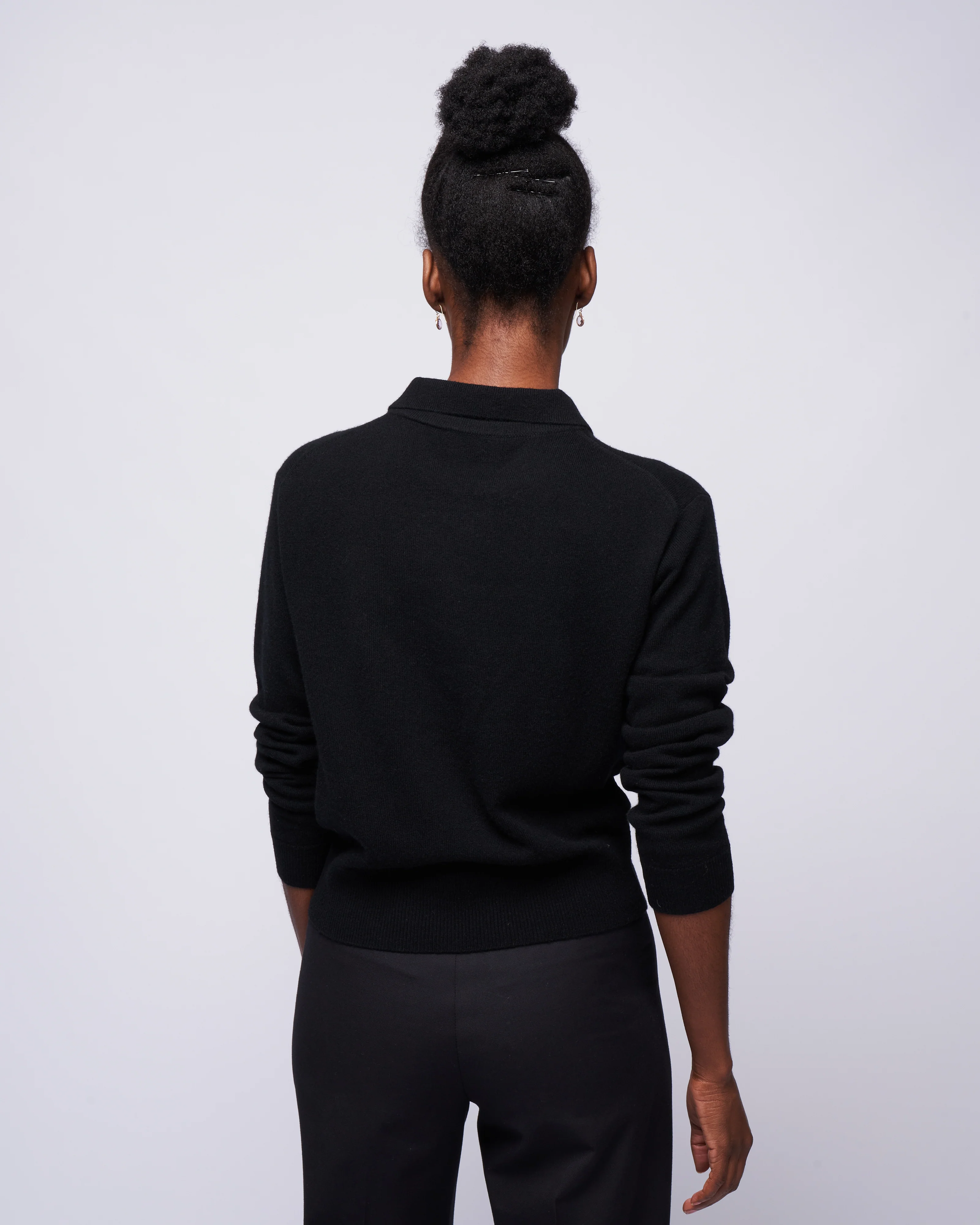 collar sweater - noir - Image 4