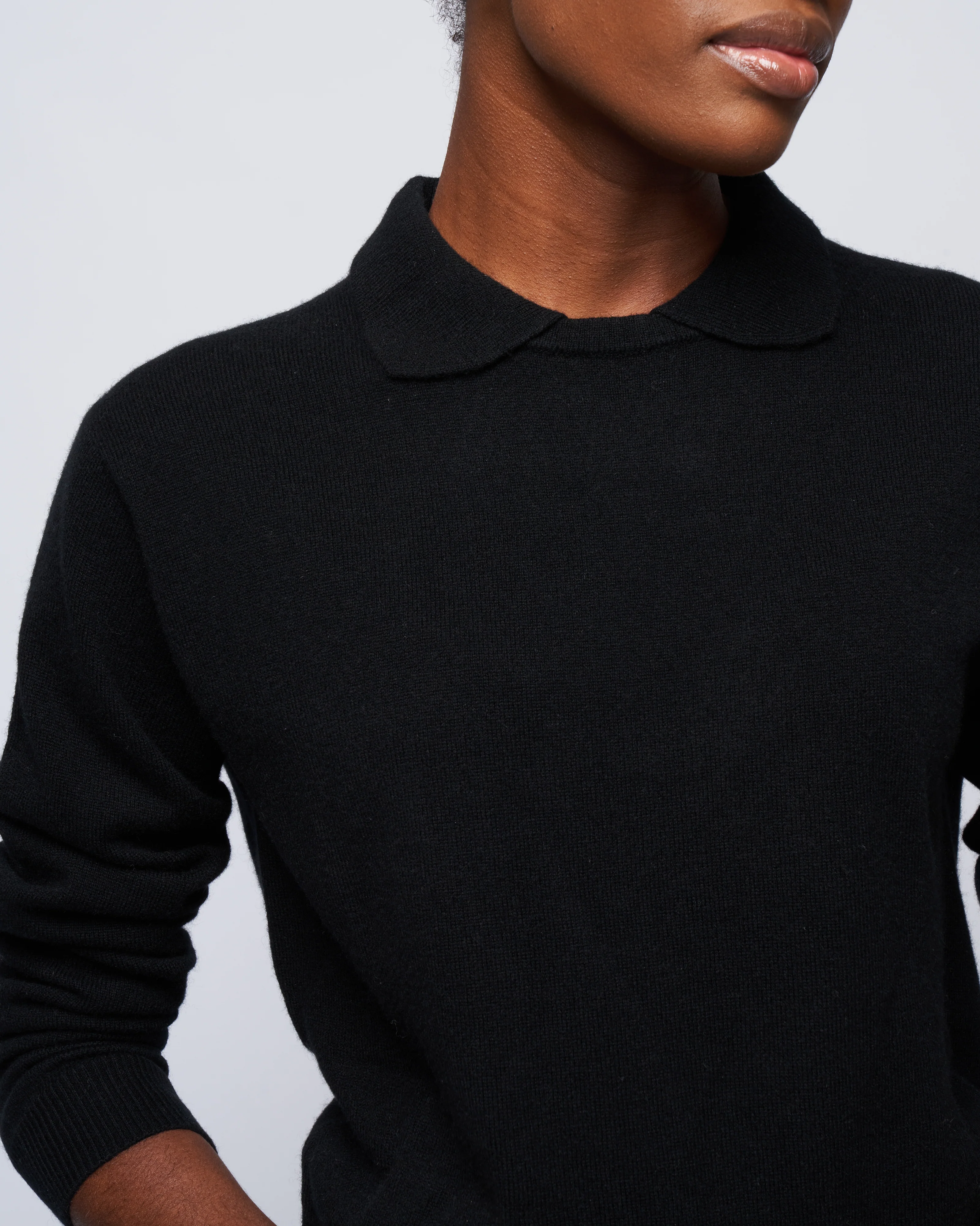 collar sweater - noir - Image 5