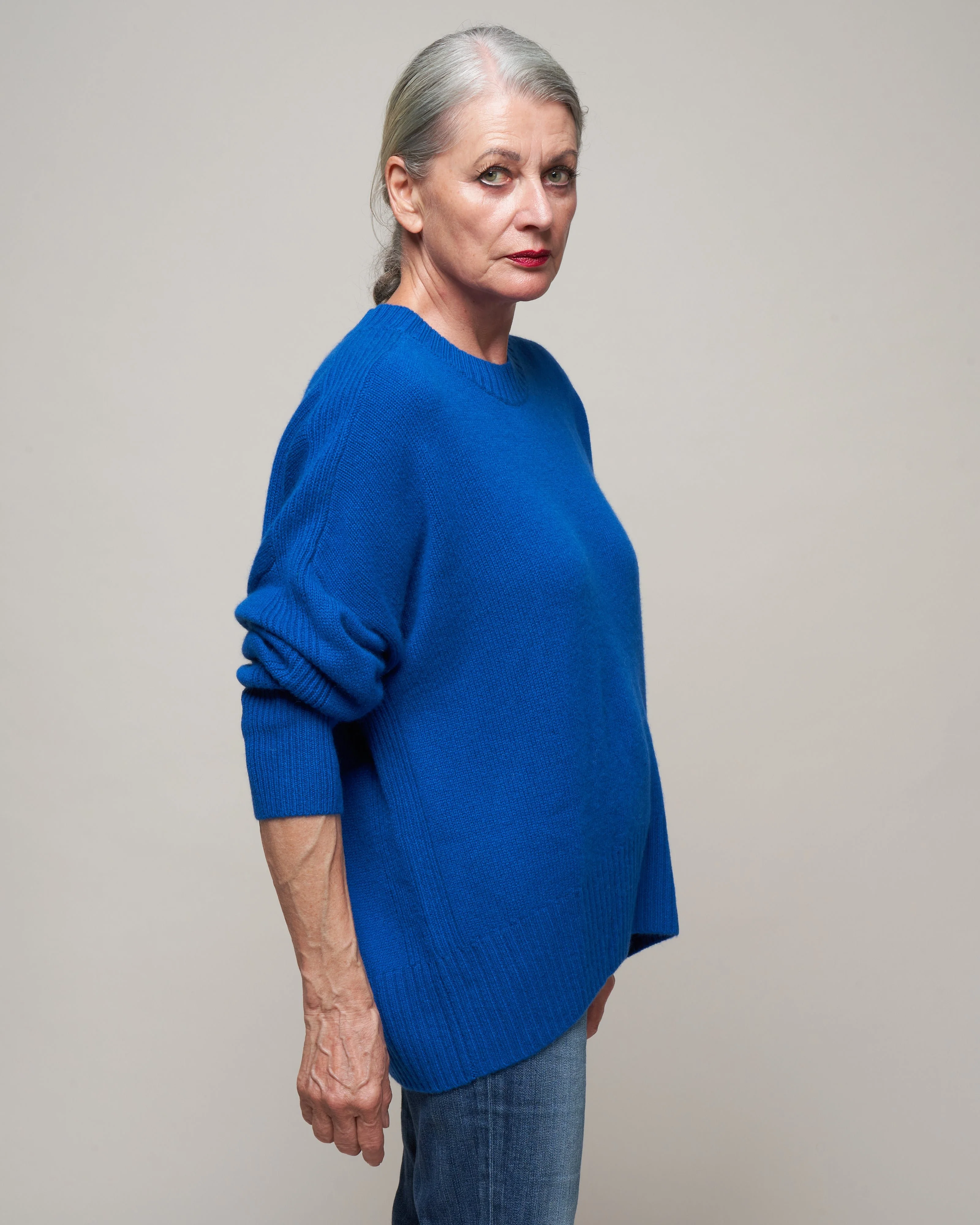 crewneck sweater - sapphire - Image 3