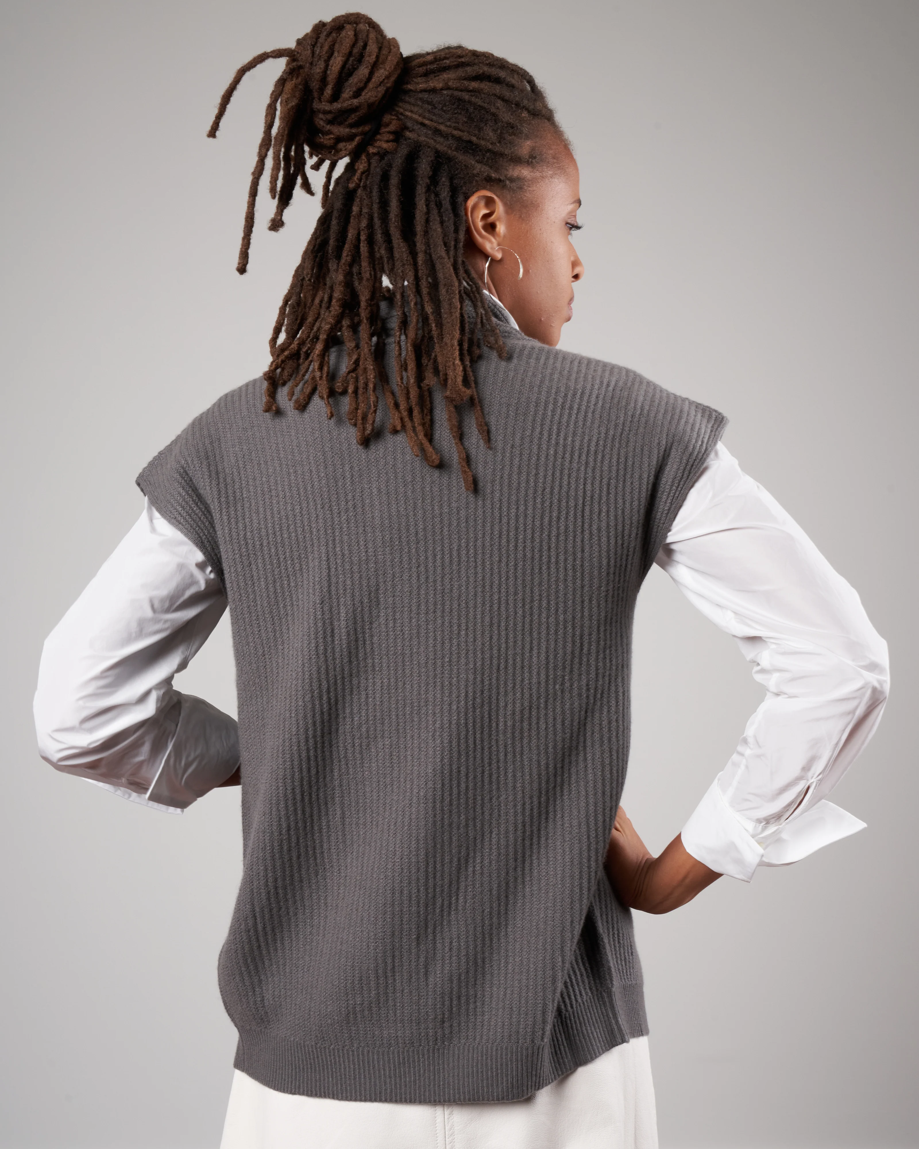 draped vest - onyx - Image 4