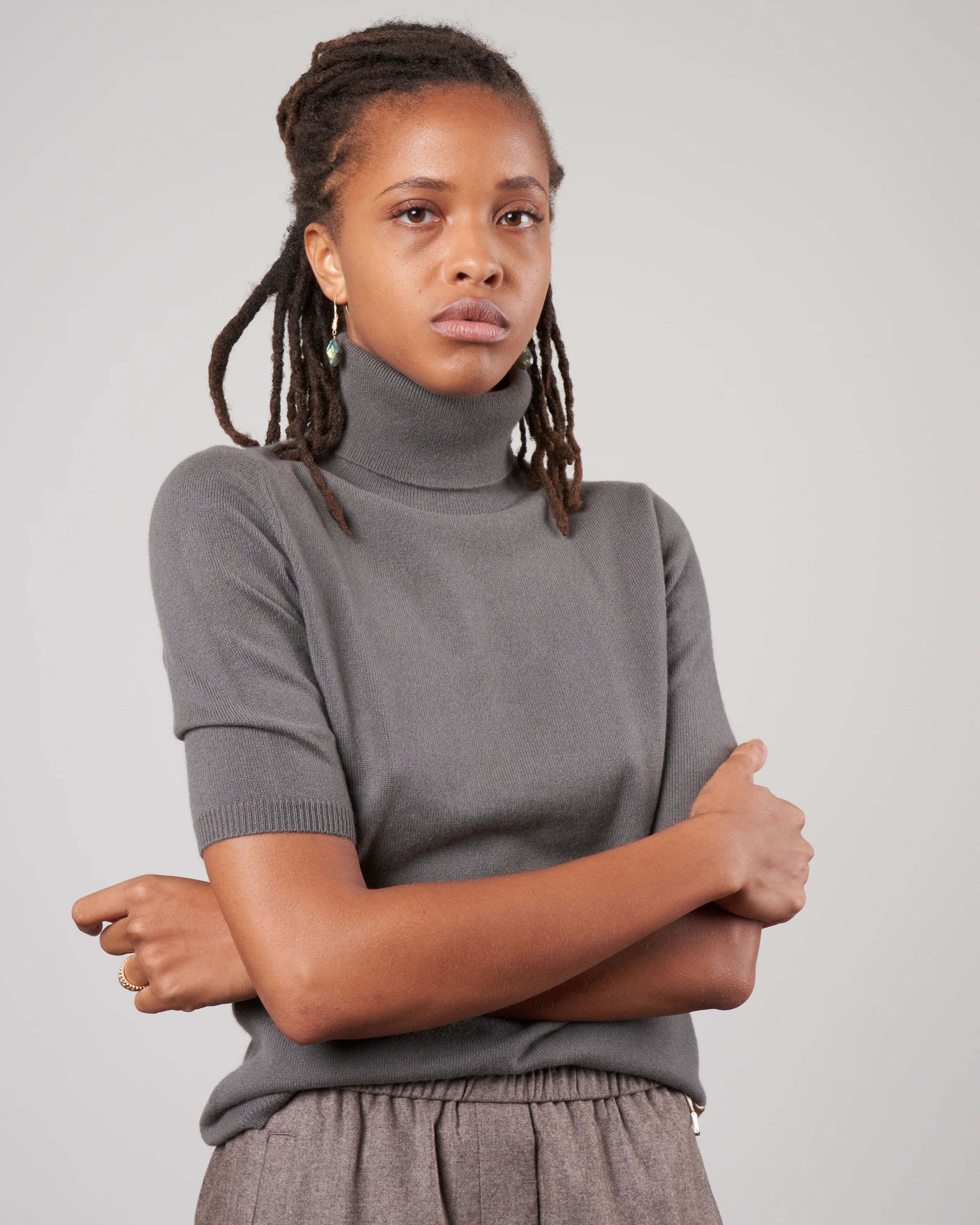 elbow sleeve turtleneck - onyx