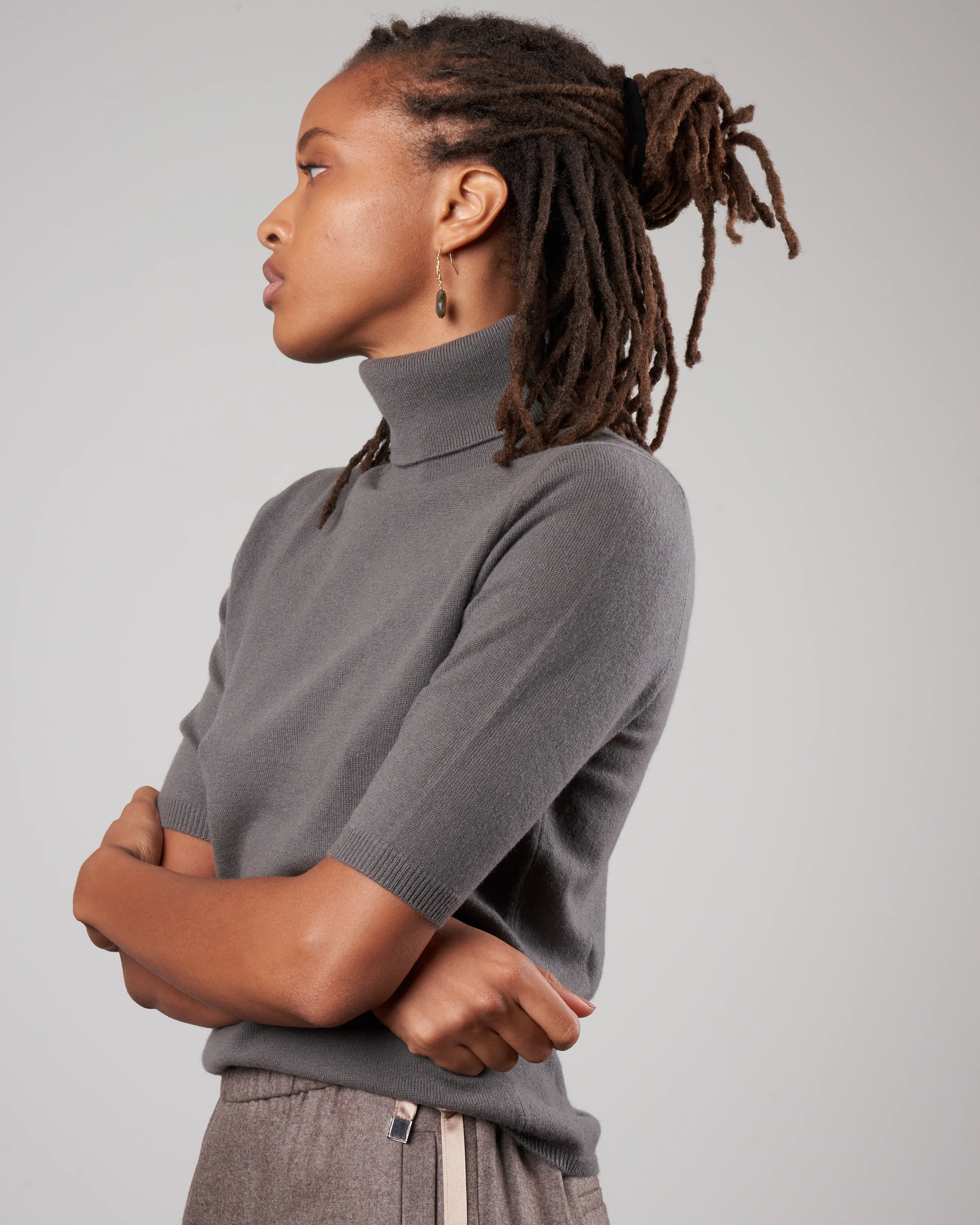 elbow sleeve turtleneck - onyx - Image 2