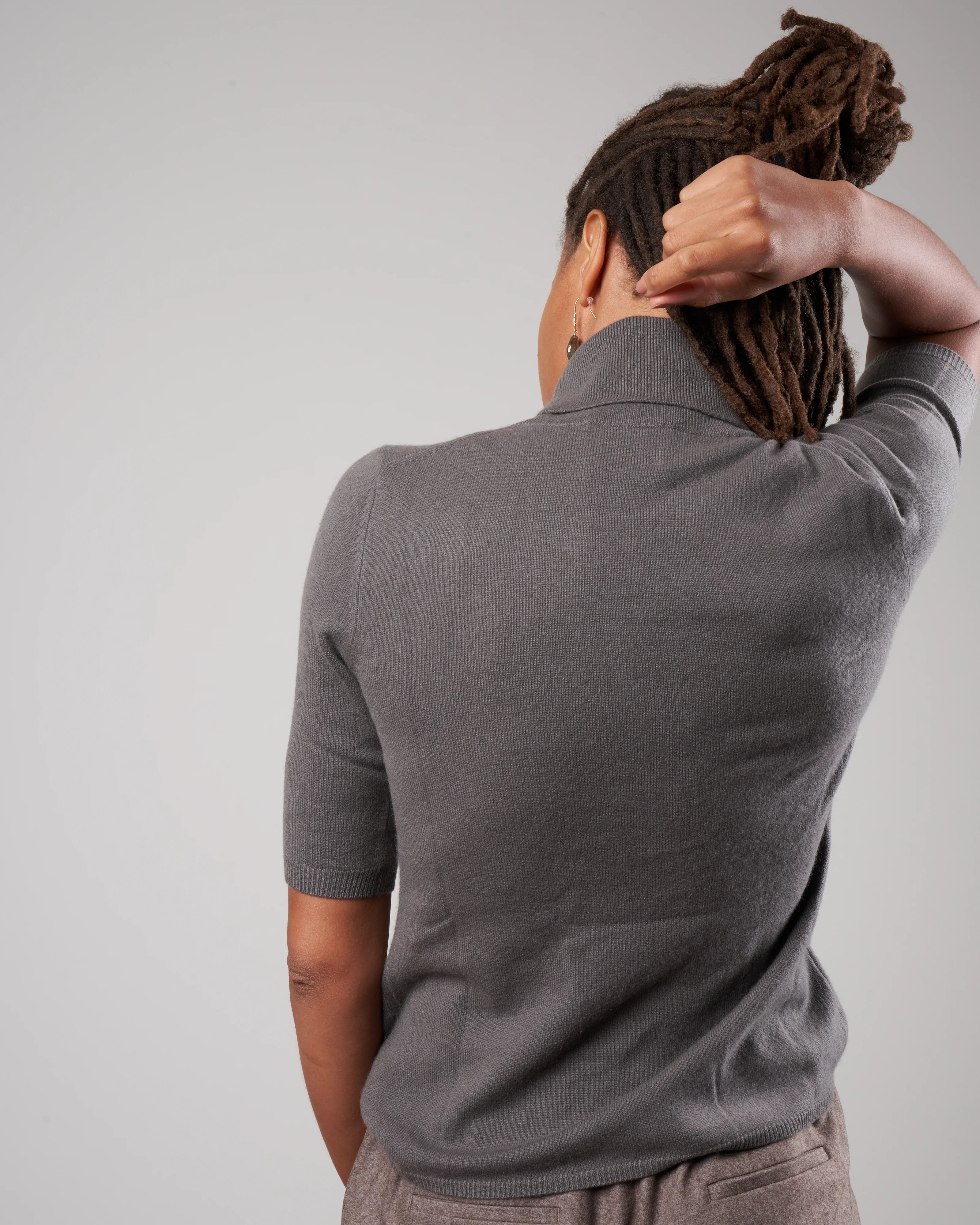 elbow sleeve turtleneck - onyx - Image 3