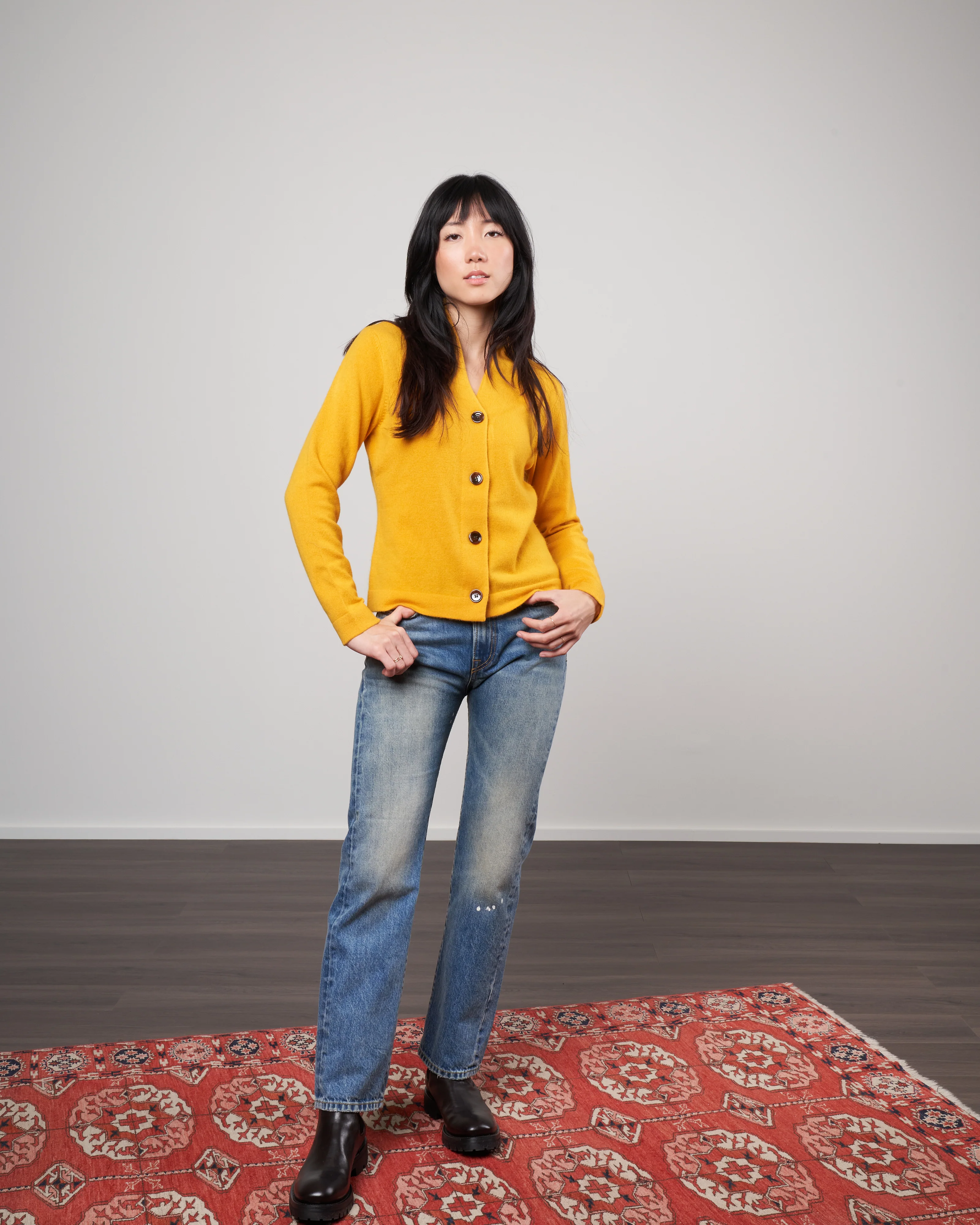 fitted cardigan - golden eye - Image 2