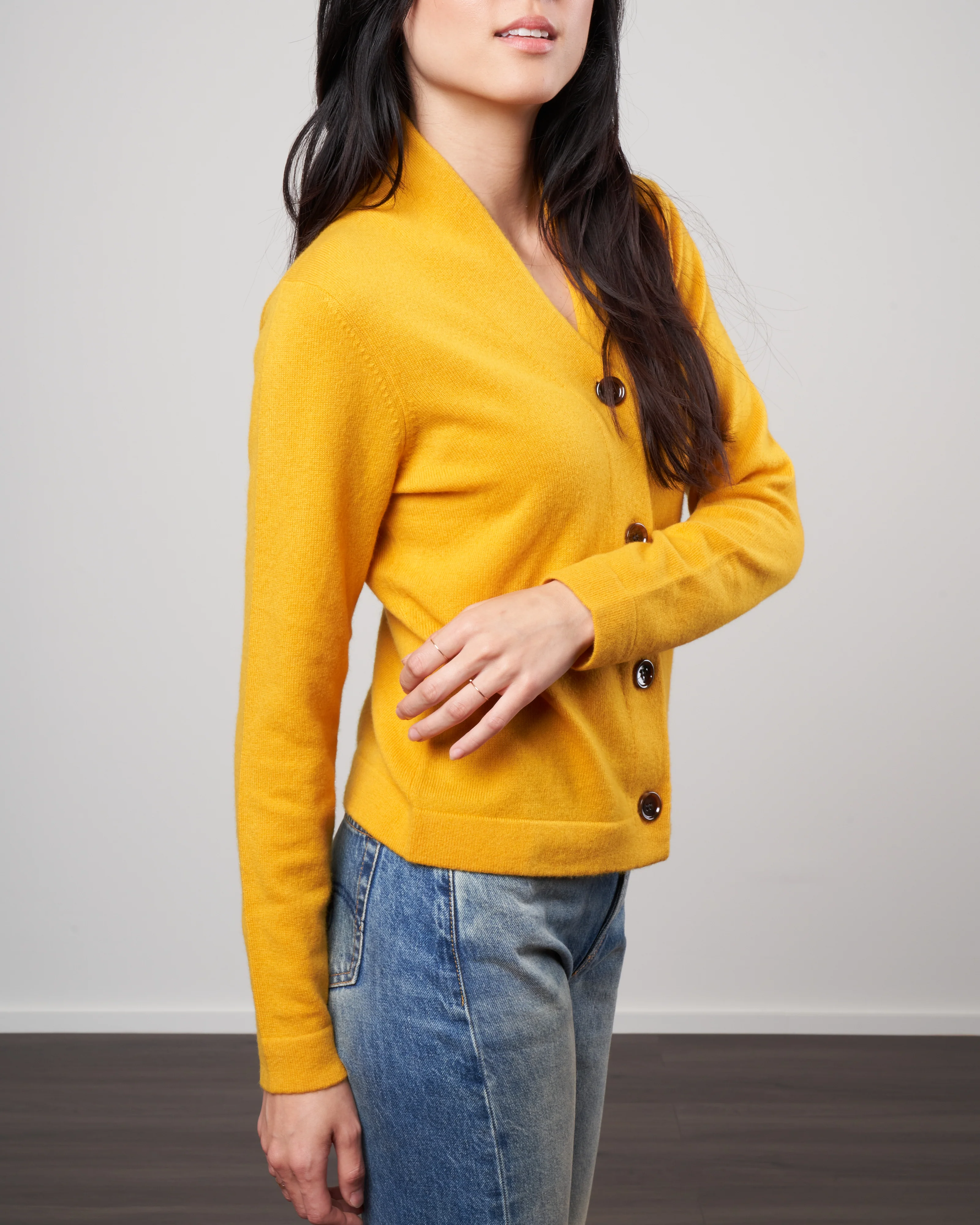fitted cardigan - golden eye - Image 3