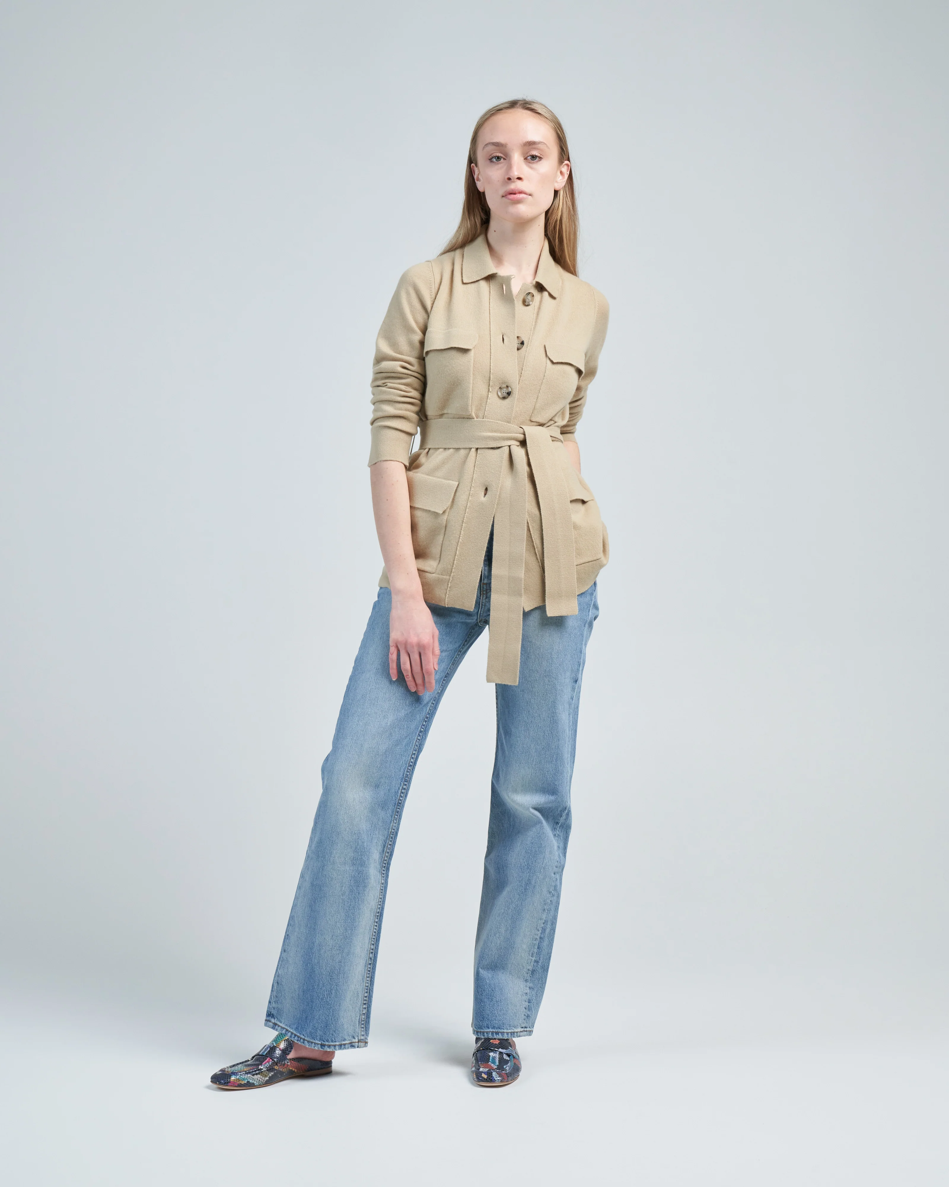 jacket with belt - Image 2