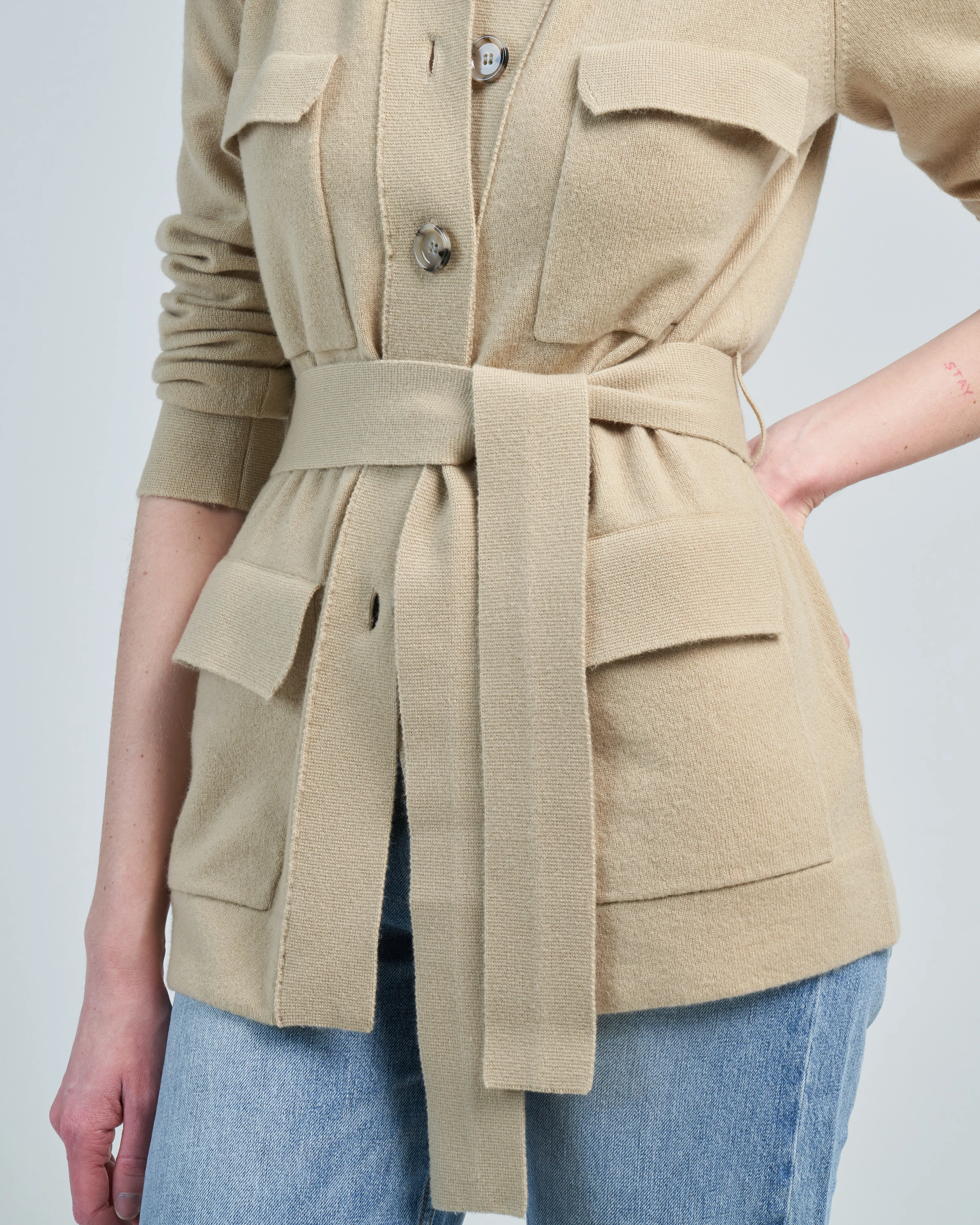 jacket with belt - Image 5