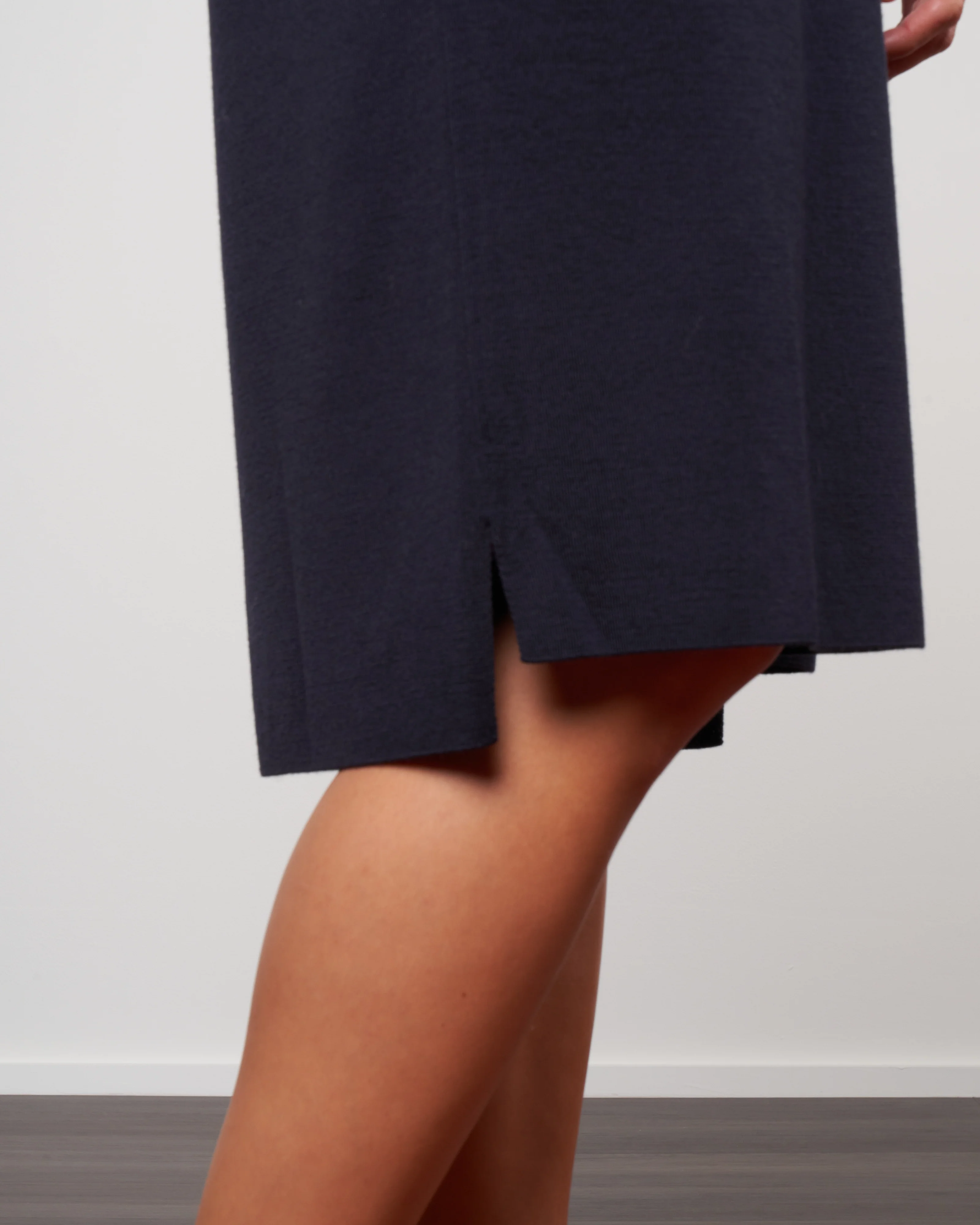 merina elbow sleeve high neck dress - deep night - Image 4
