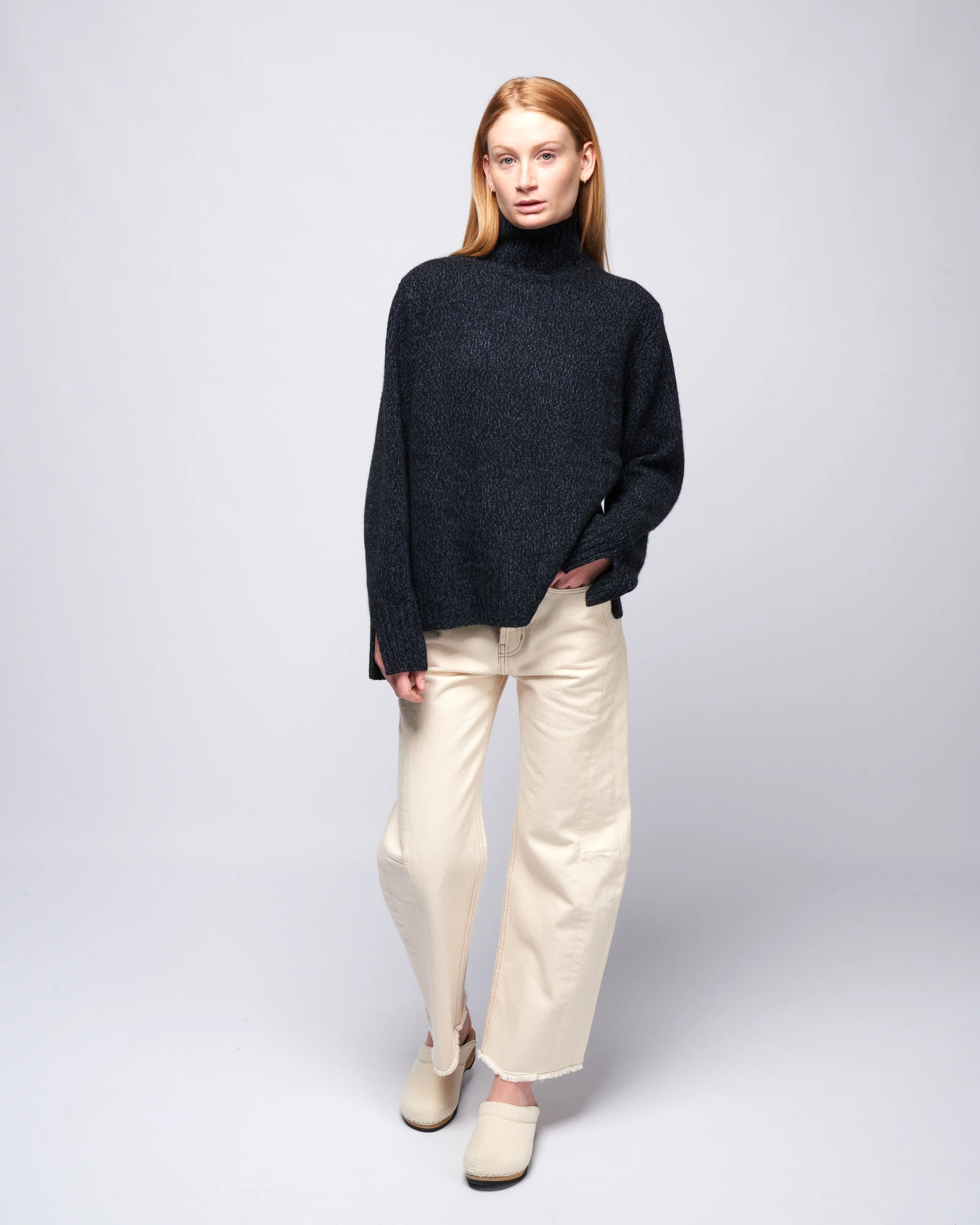 mockneck sweater - black - Image 2