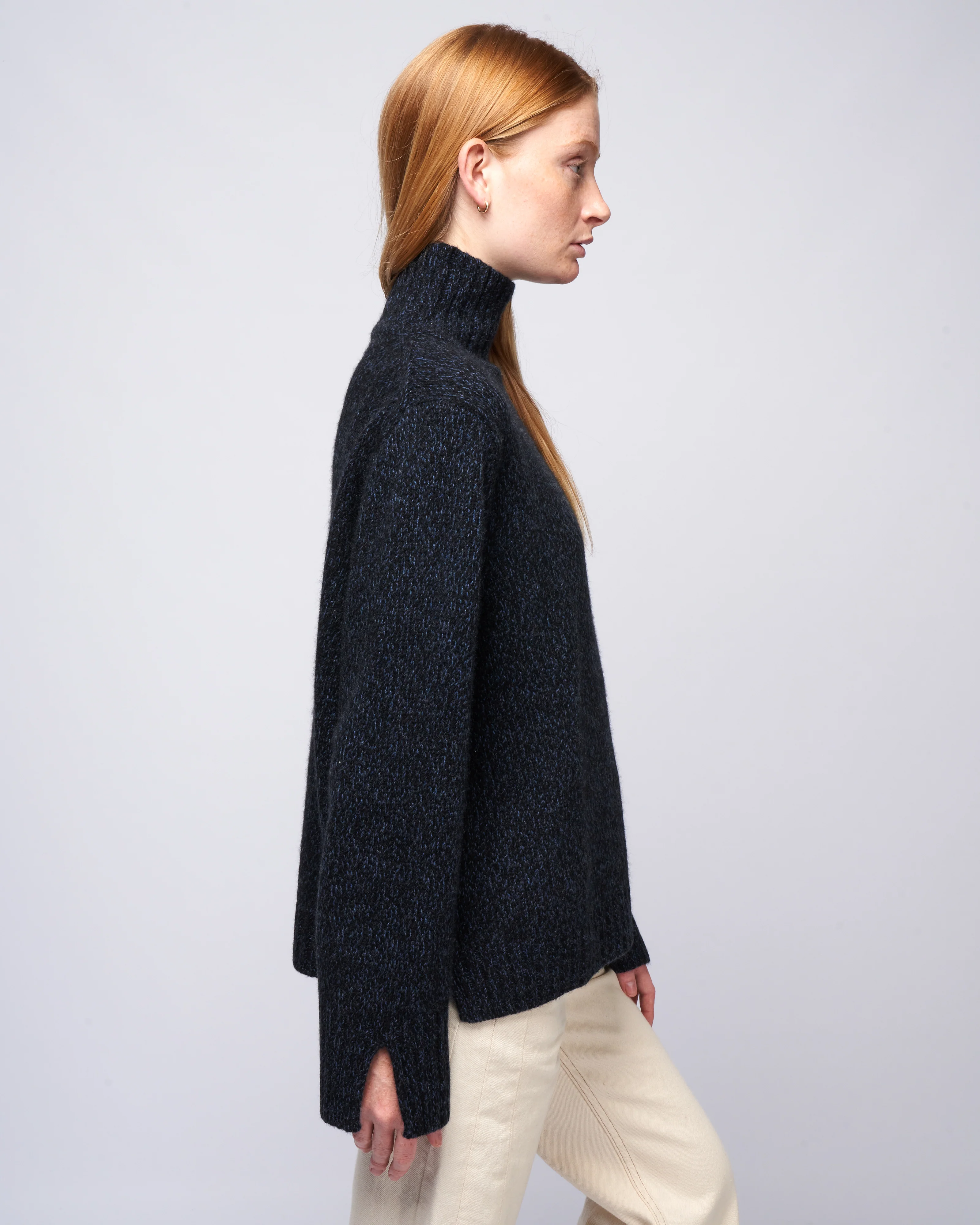 mockneck sweater - black - Image 3
