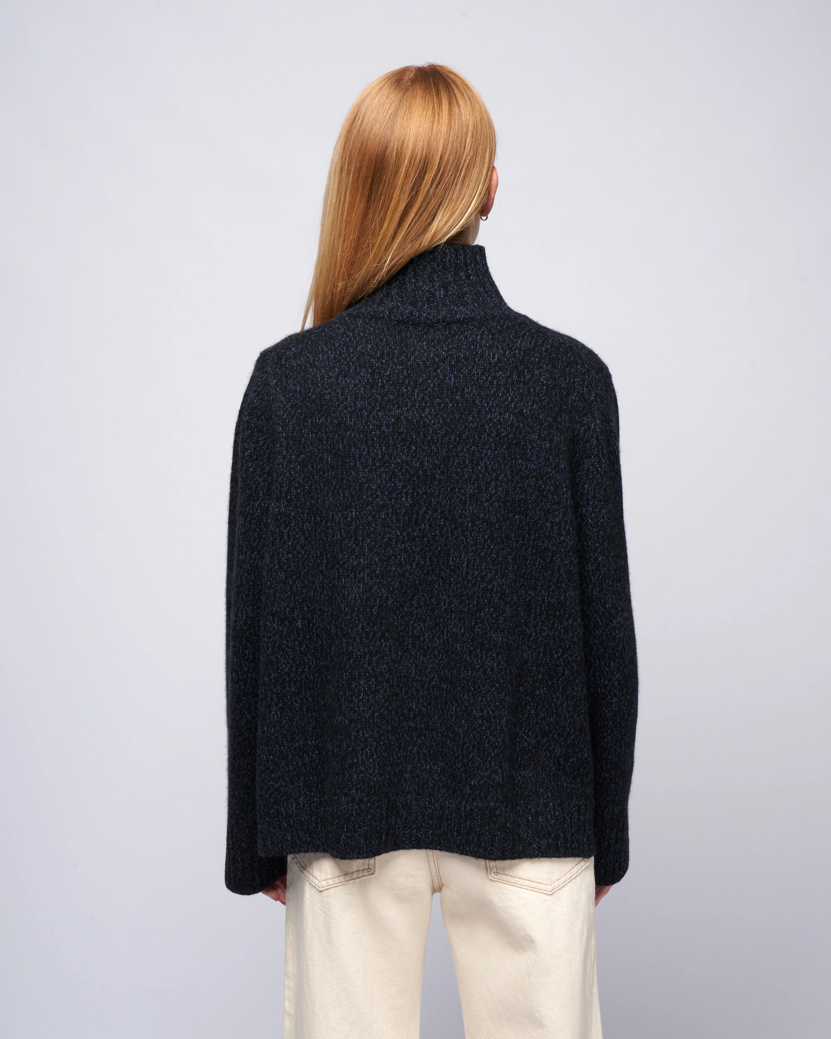 mockneck sweater - black - Image 4