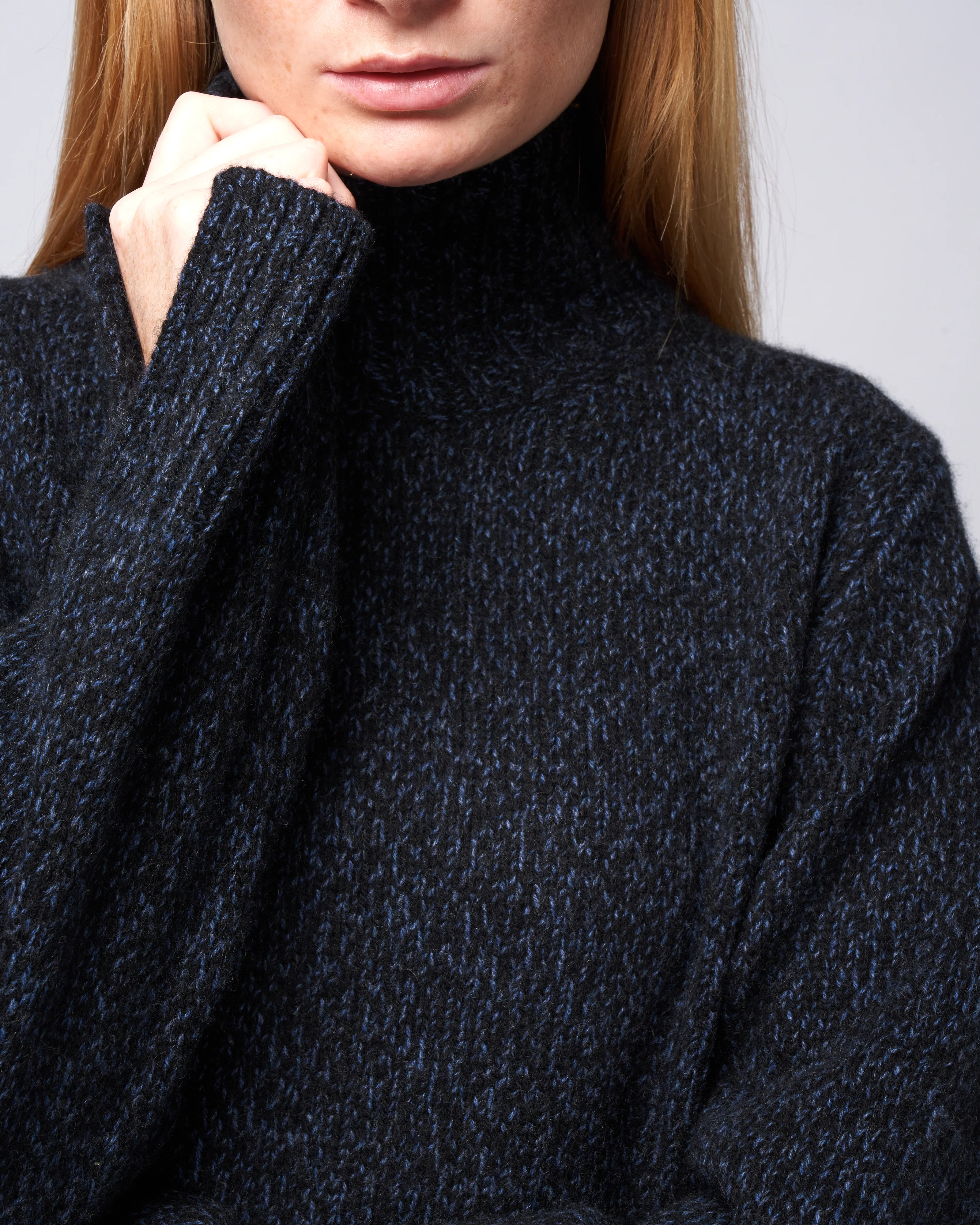 mockneck sweater - black - Image 5