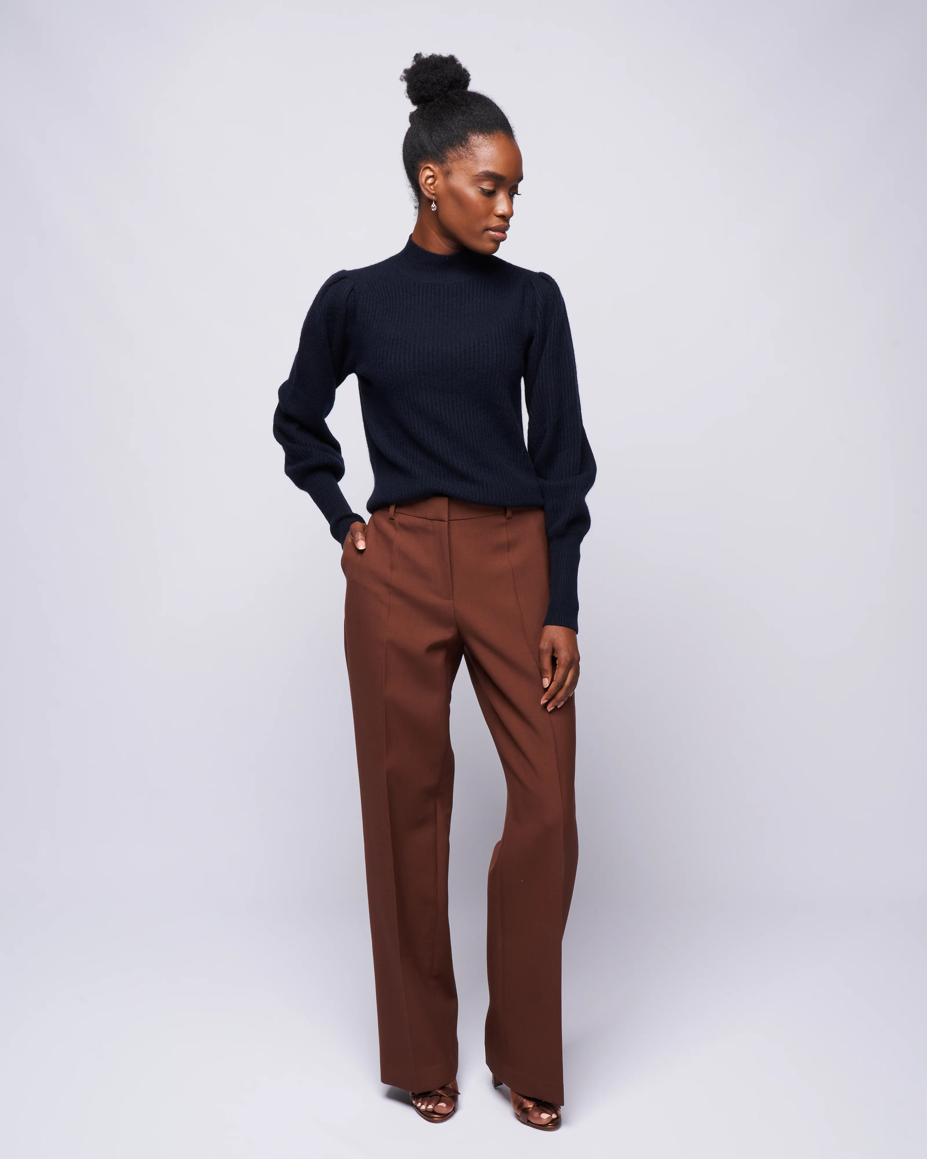 mockneck sweater - deep night - Image 2