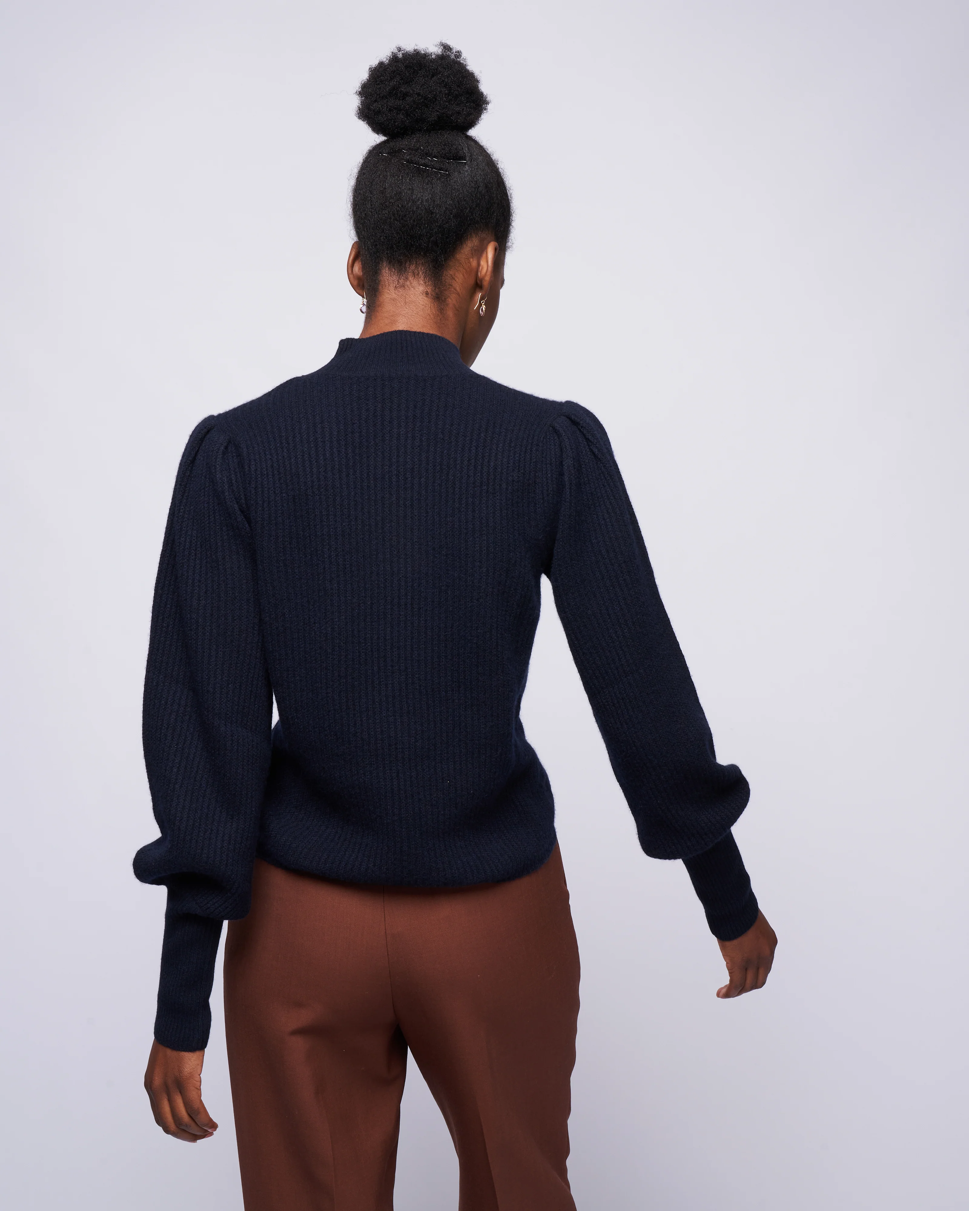 mockneck sweater - deep night - Image 4