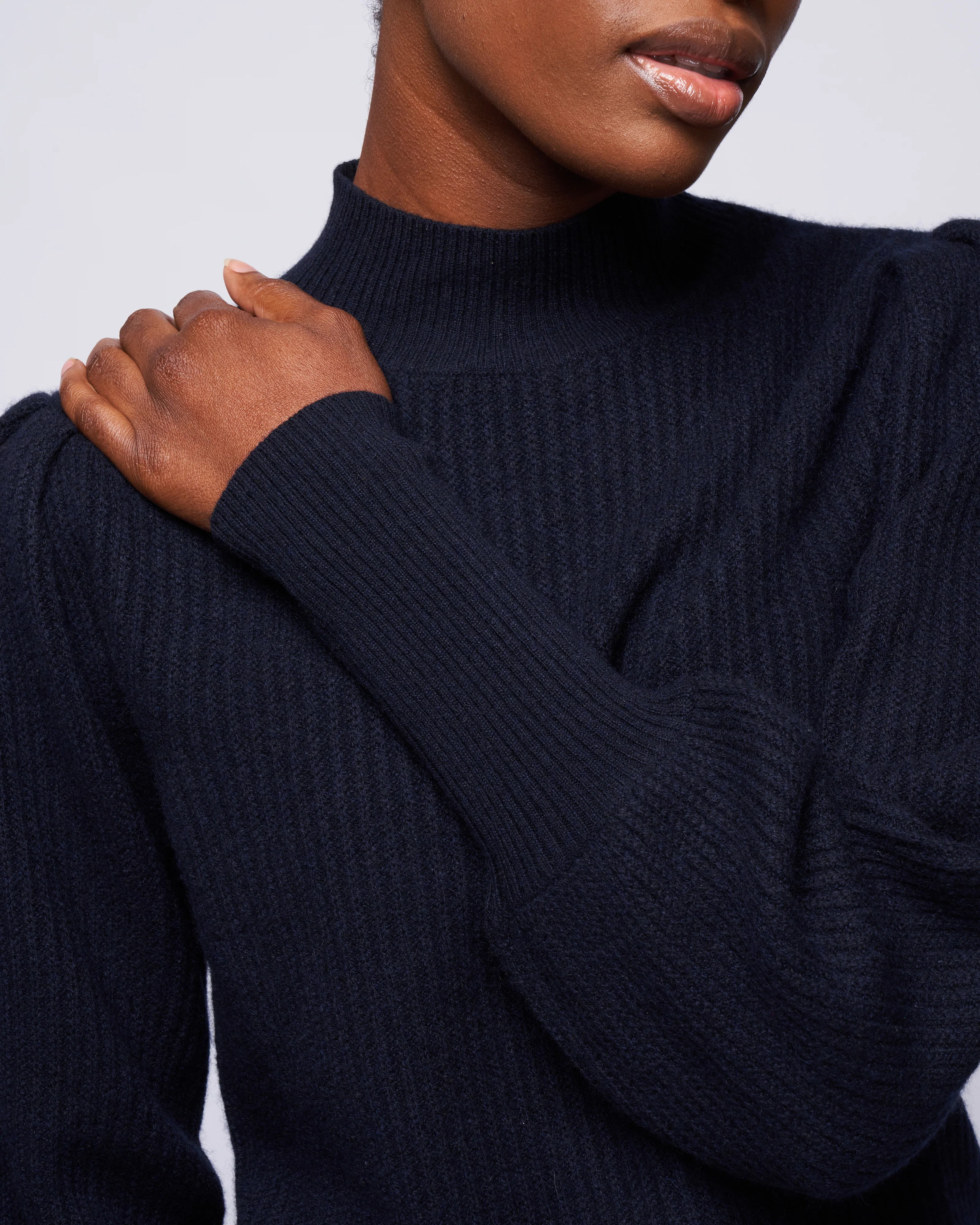 mockneck sweater - deep night - Image 5