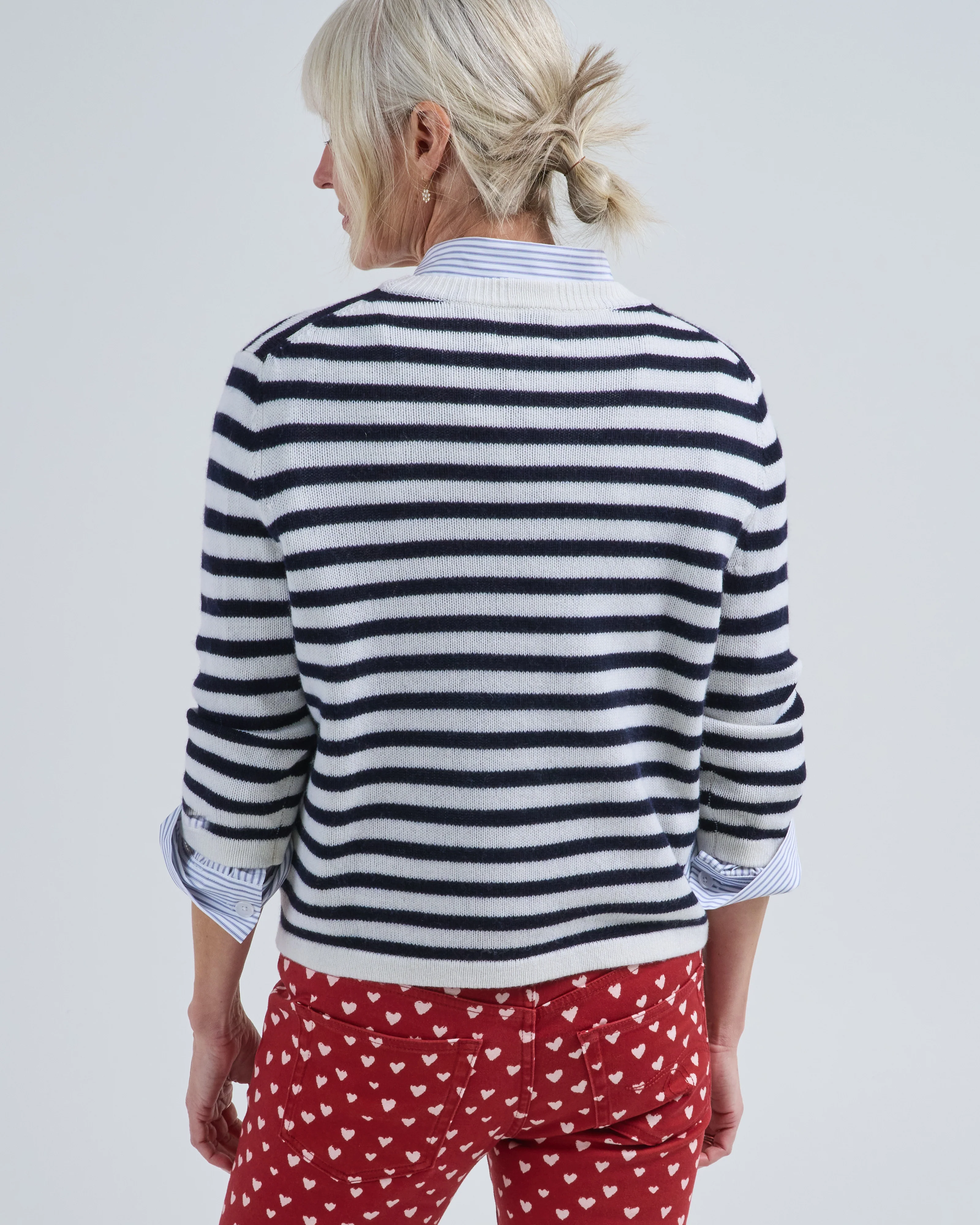 rd long sleeve crew neck striped sweater - Image 4