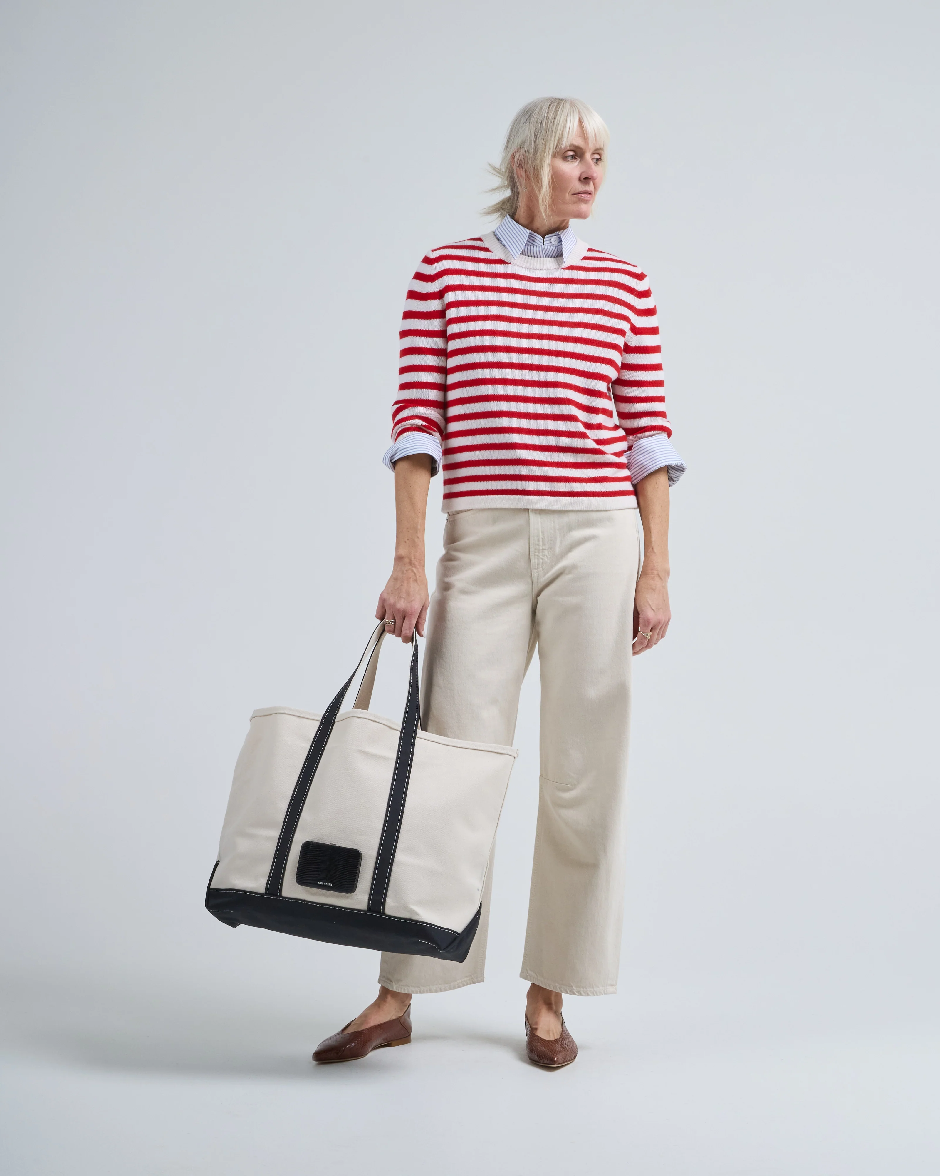 rd long sleeve crew neck striped sweater - Image 5