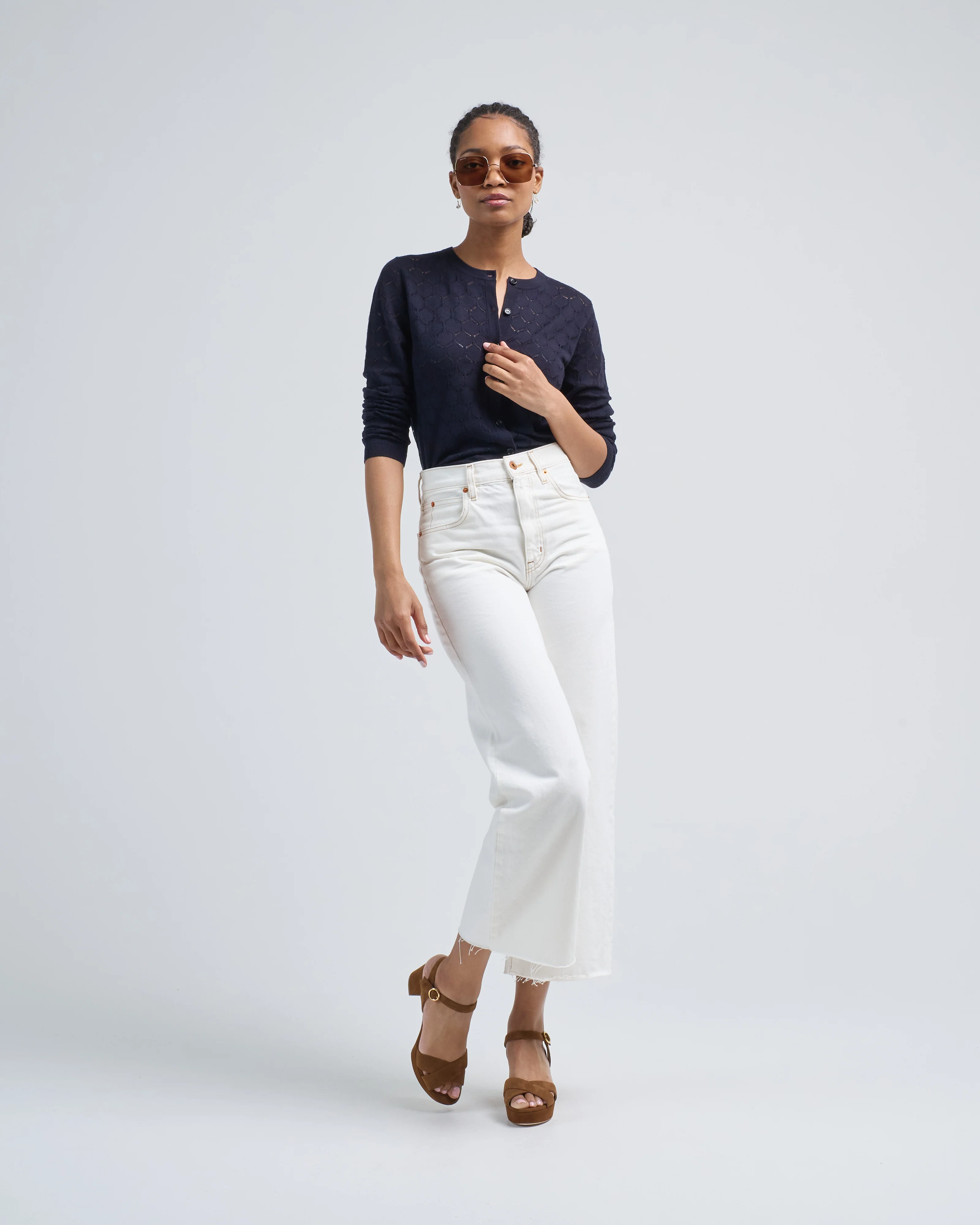 round neck cardigan - Image 2