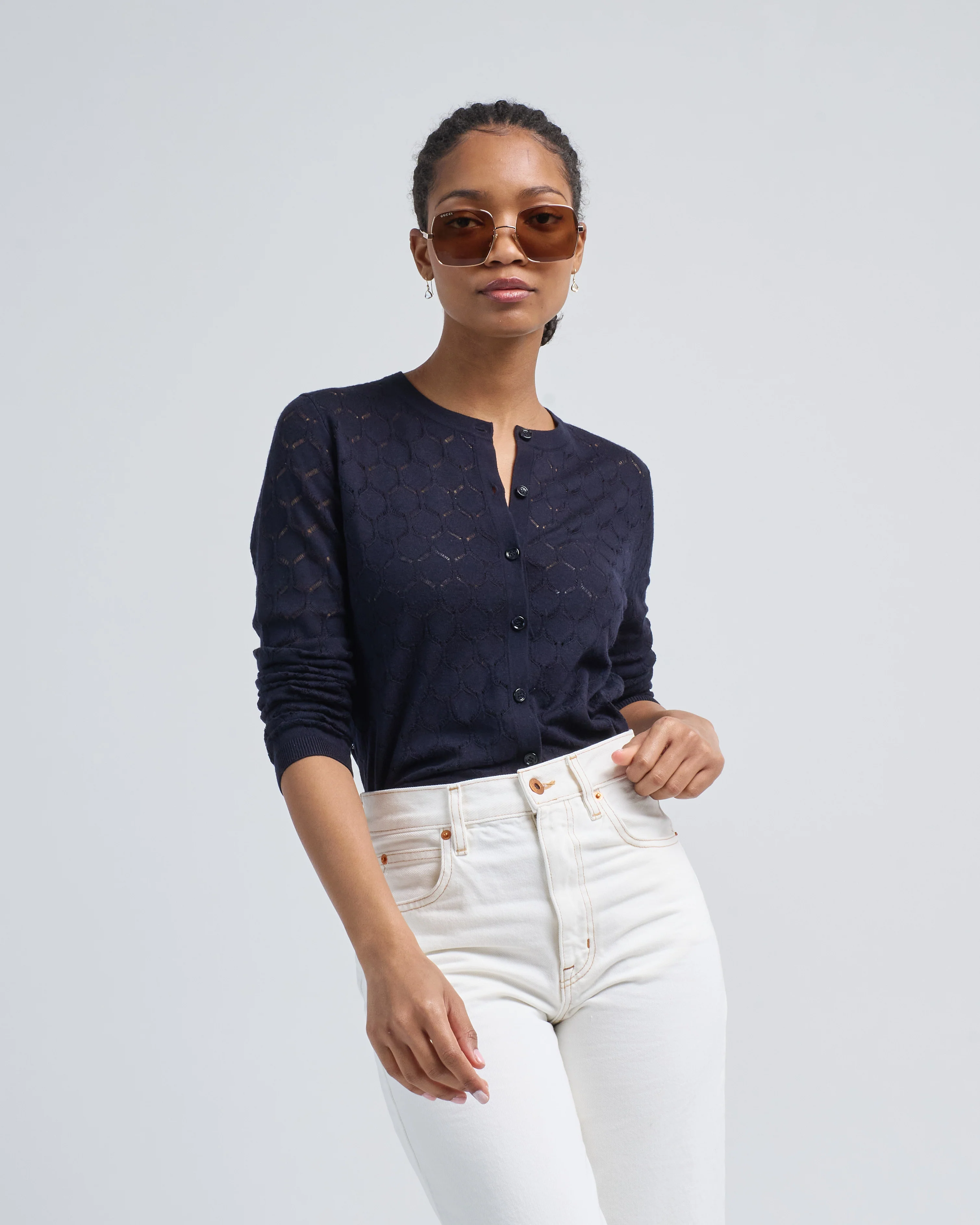 round neck cardigan - Image 3