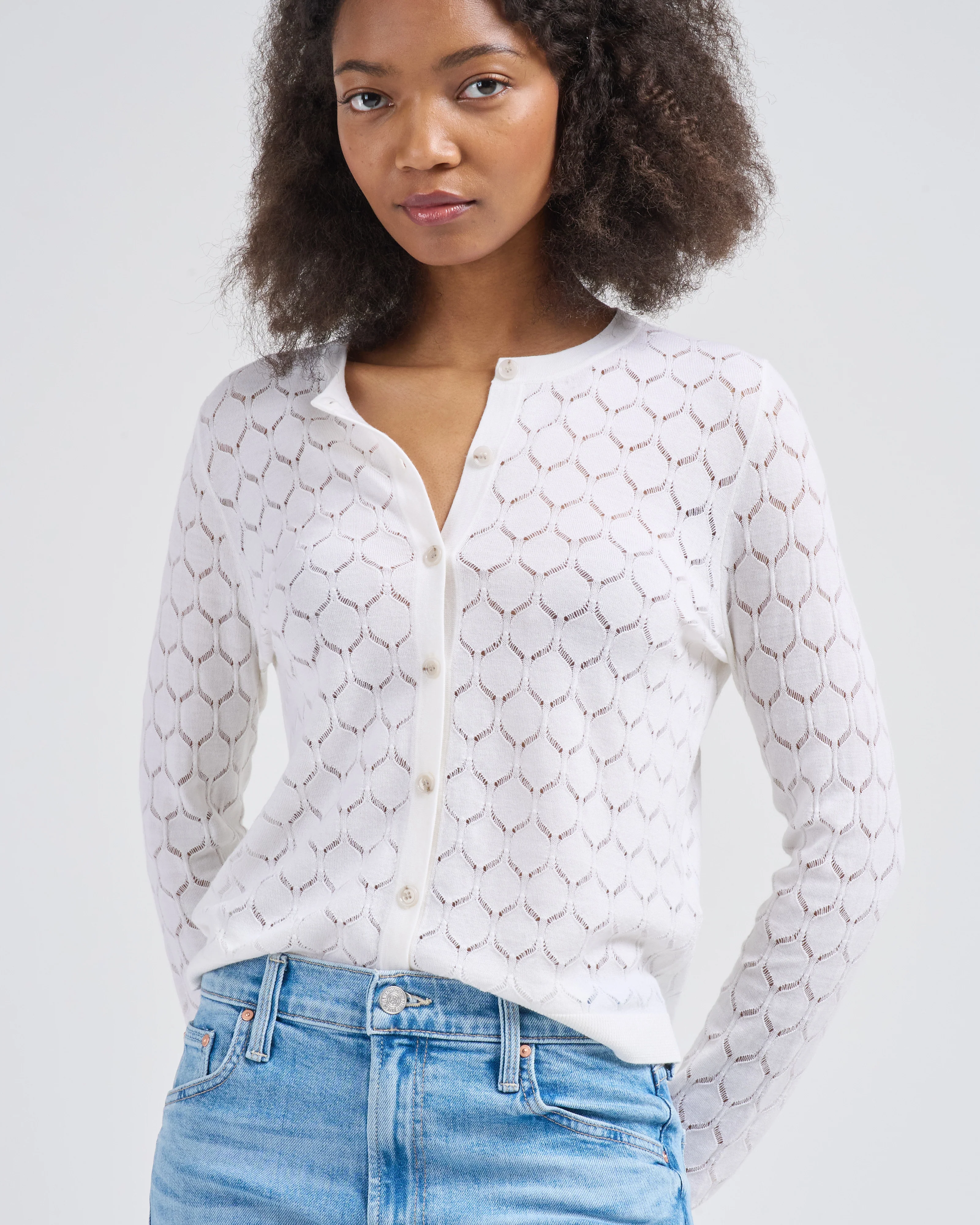 round neck cardigan - Image 2