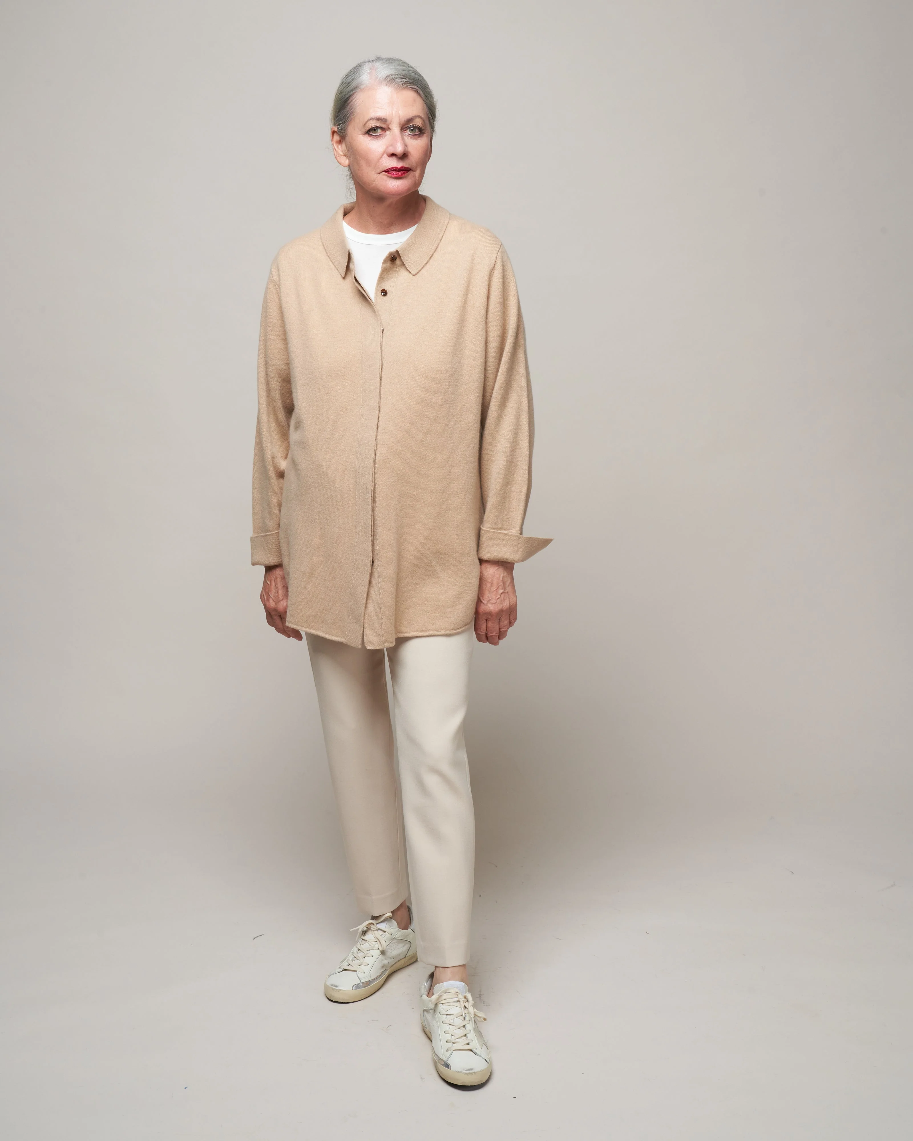 shirt cardigan - peanut butter - Image 2
