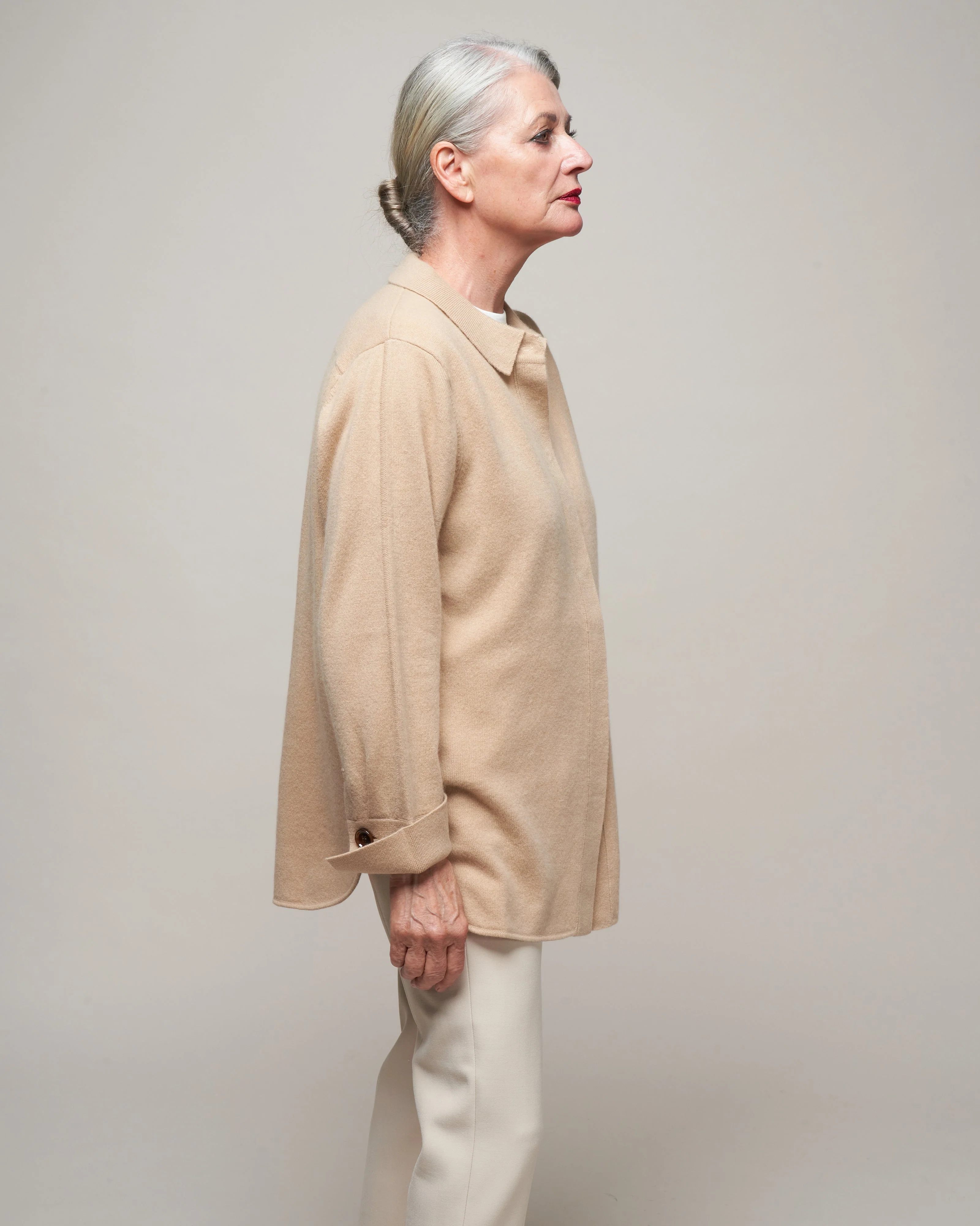 shirt cardigan - peanut butter - Image 3