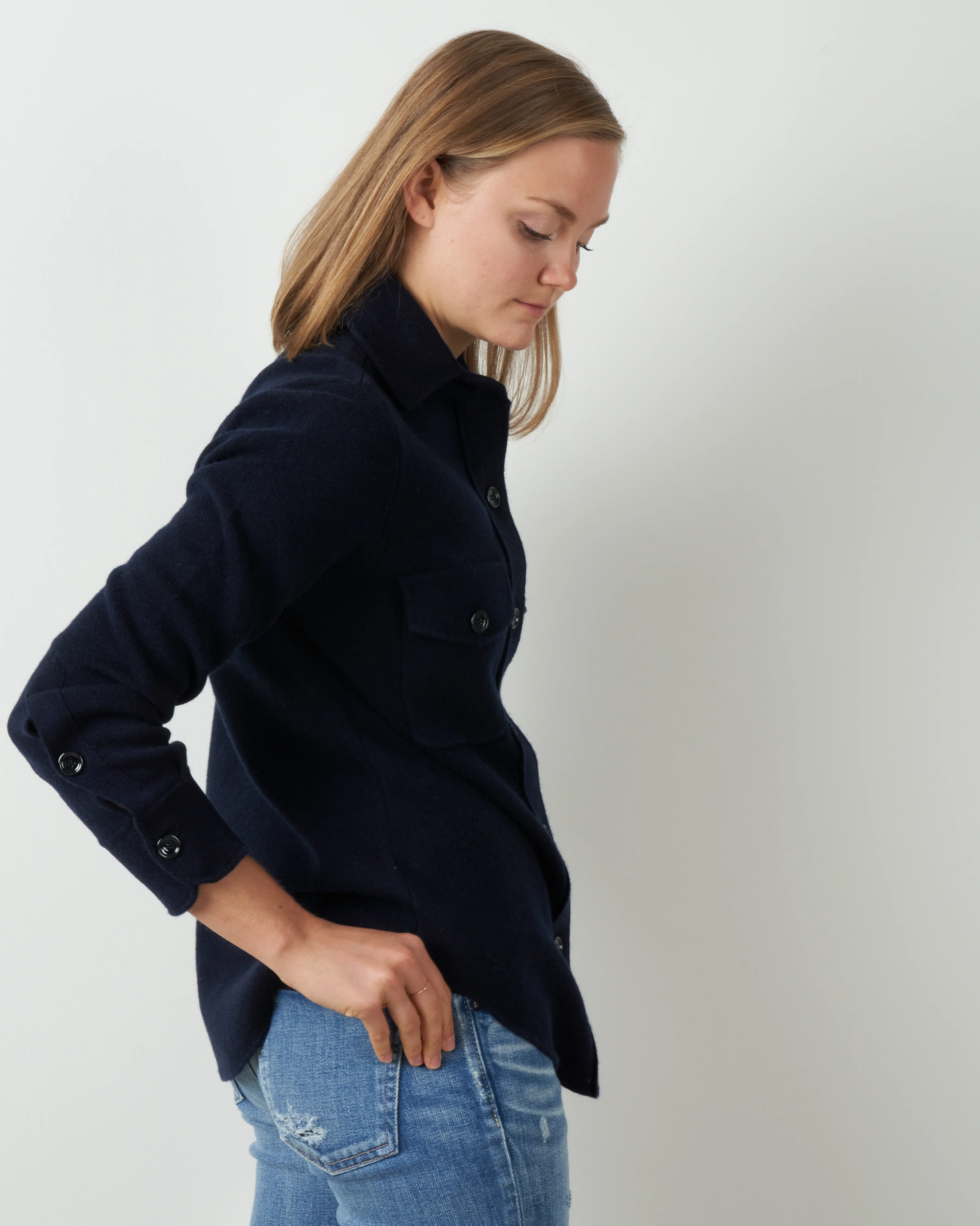 shirt jacket - navy - Image 2