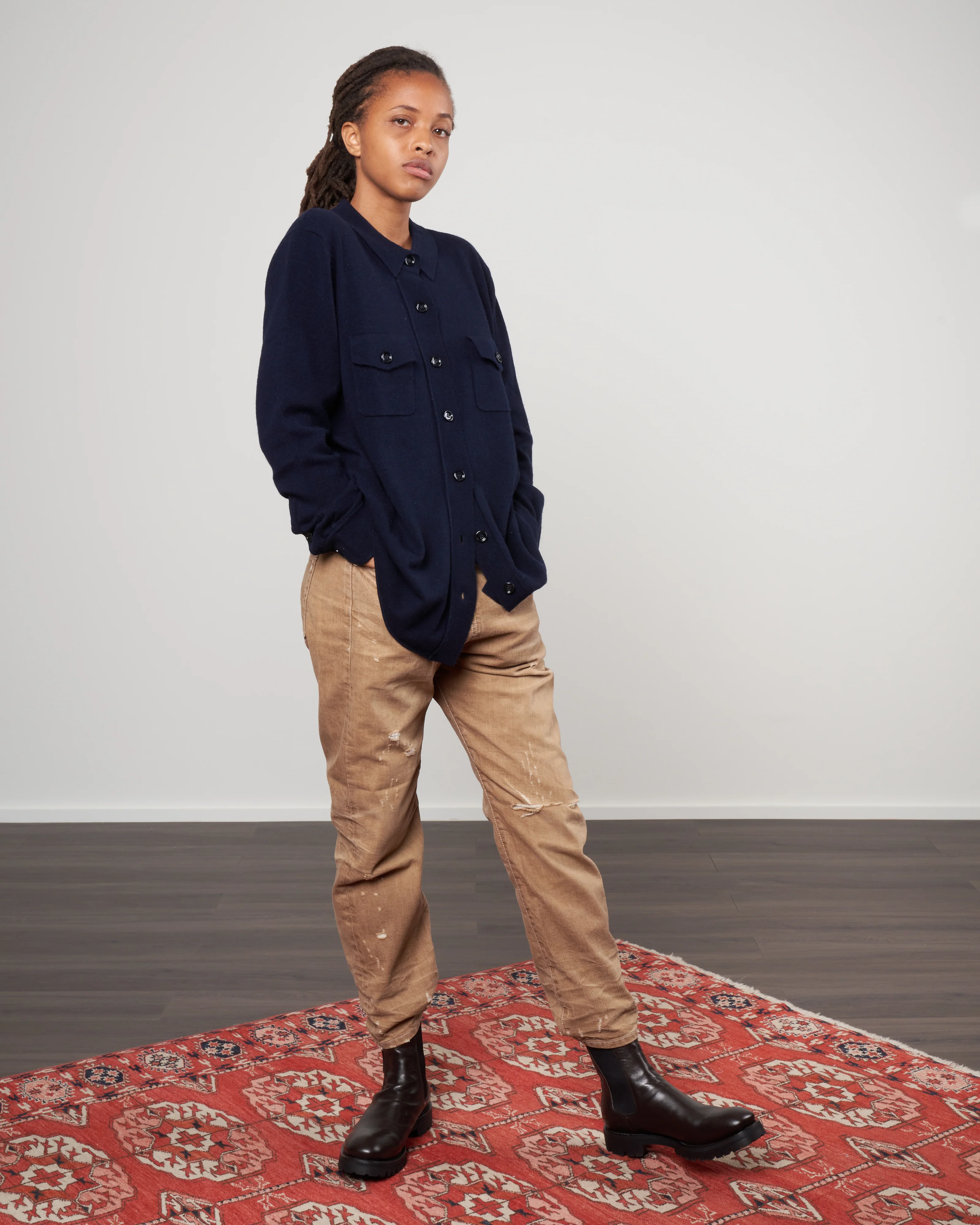shirt jacket with pockets - deep night - Image 2