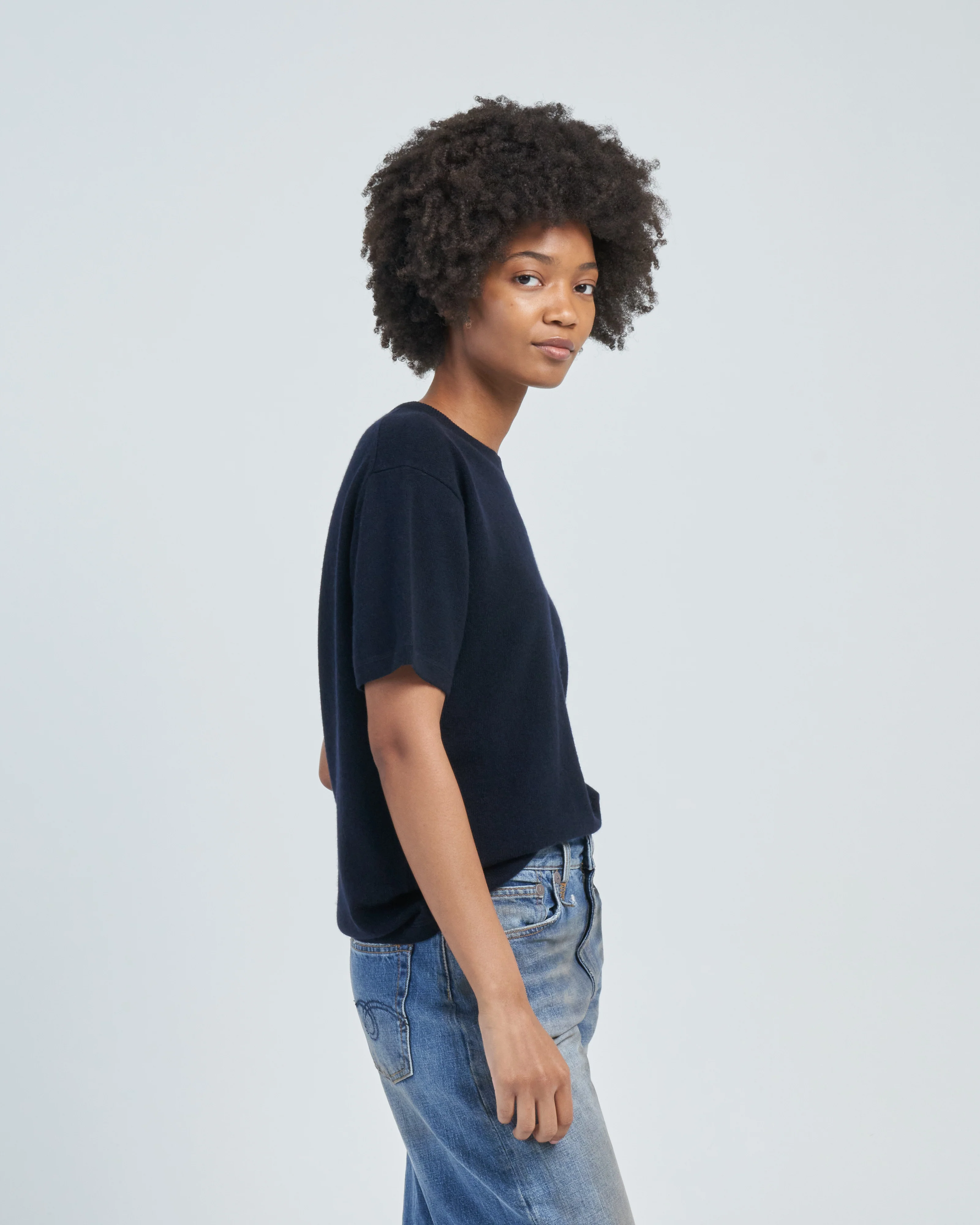 short sleeve crewneck sweater - Image 3