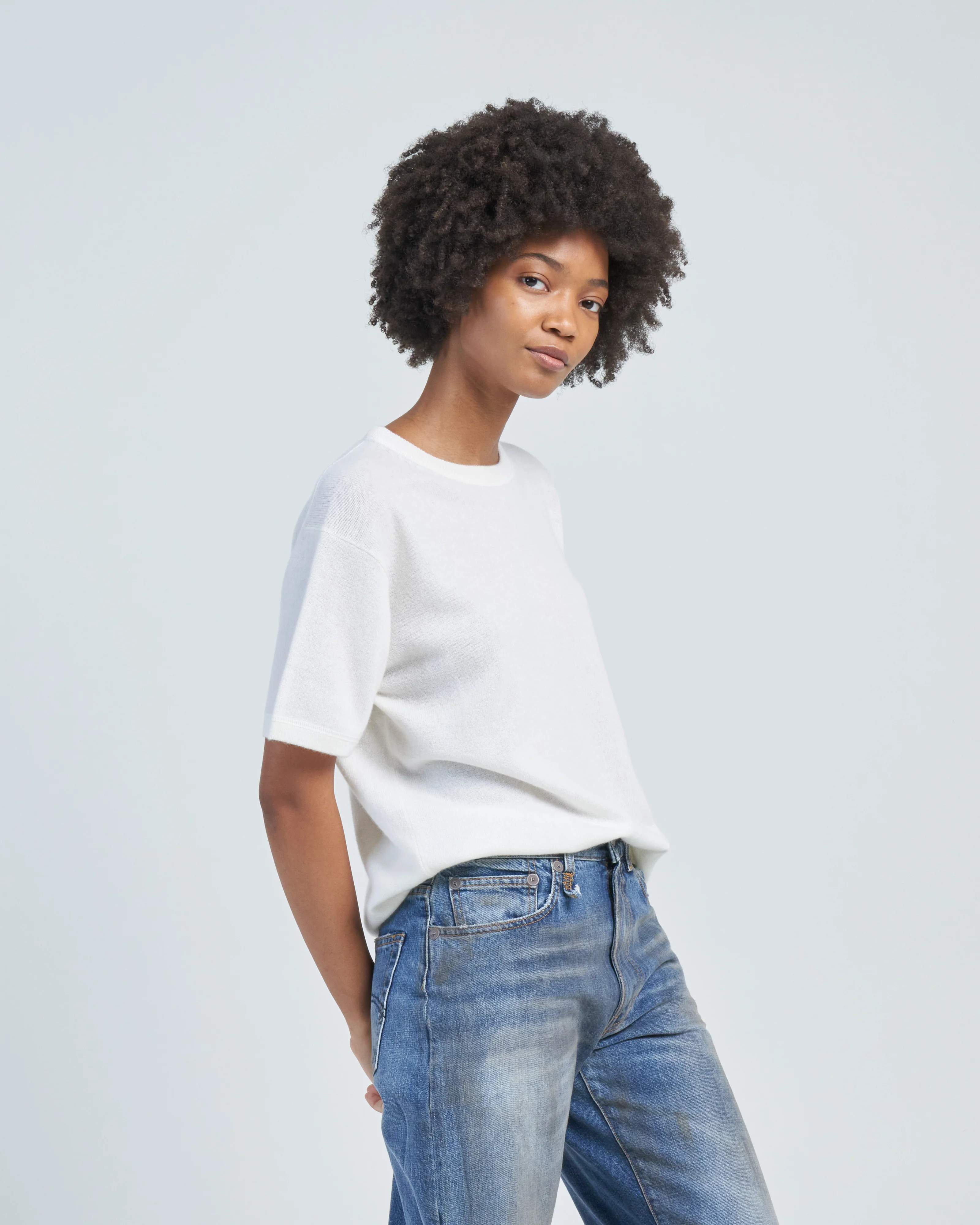 short sleeve crewneck sweater - Image 3