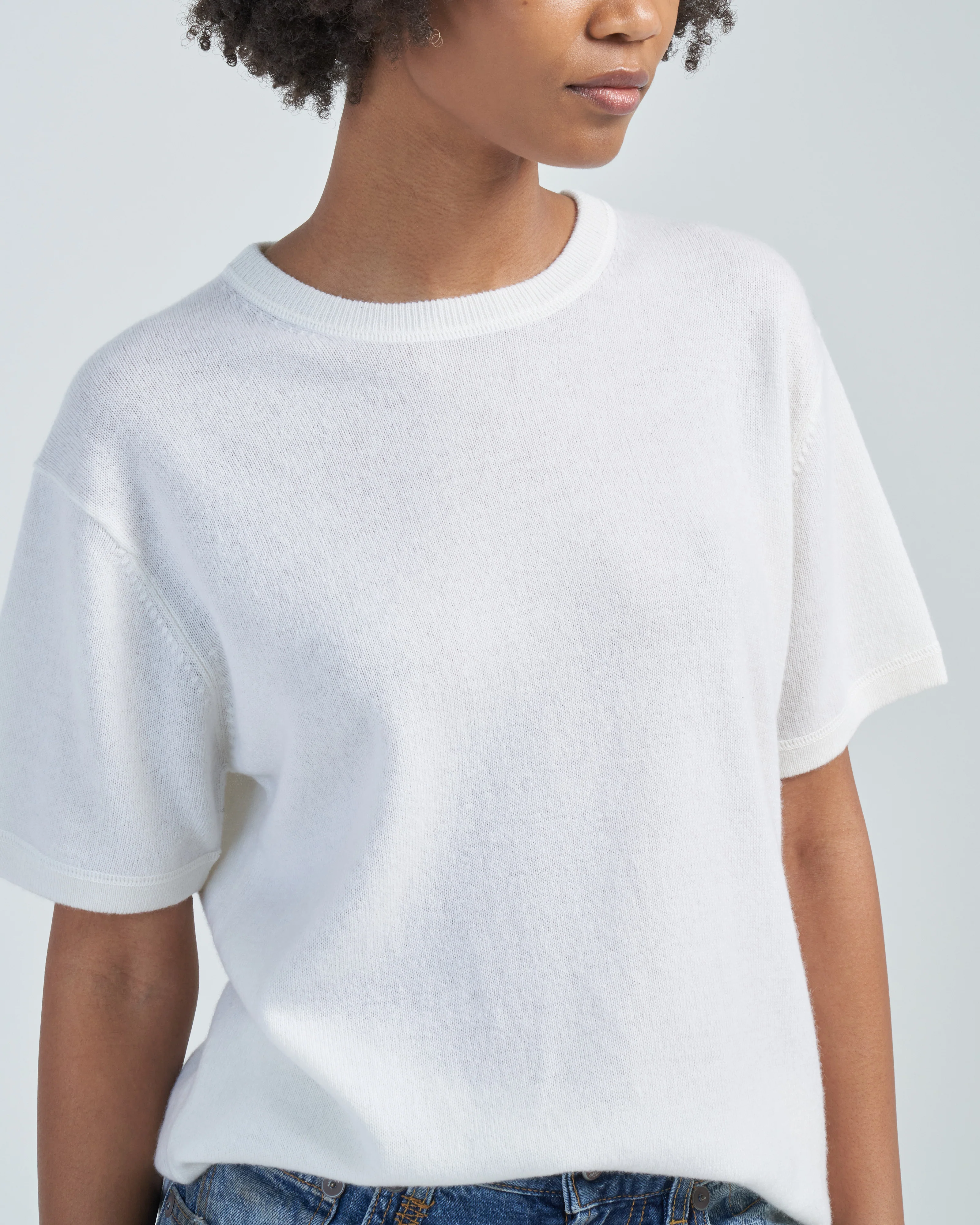short sleeve crewneck sweater - Image 5