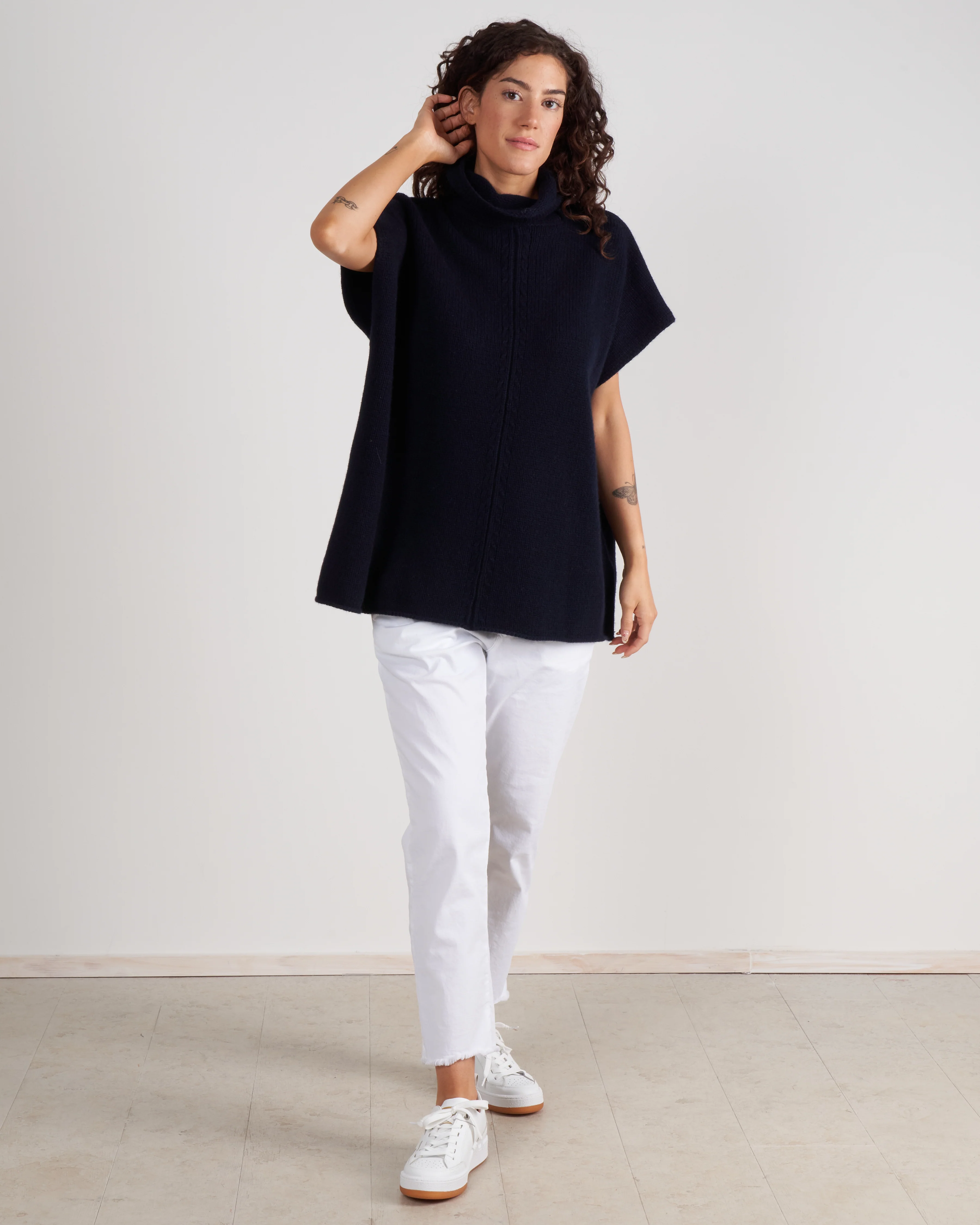 sleeveless mockneck tunic - deep night cc7-14 - Image 2