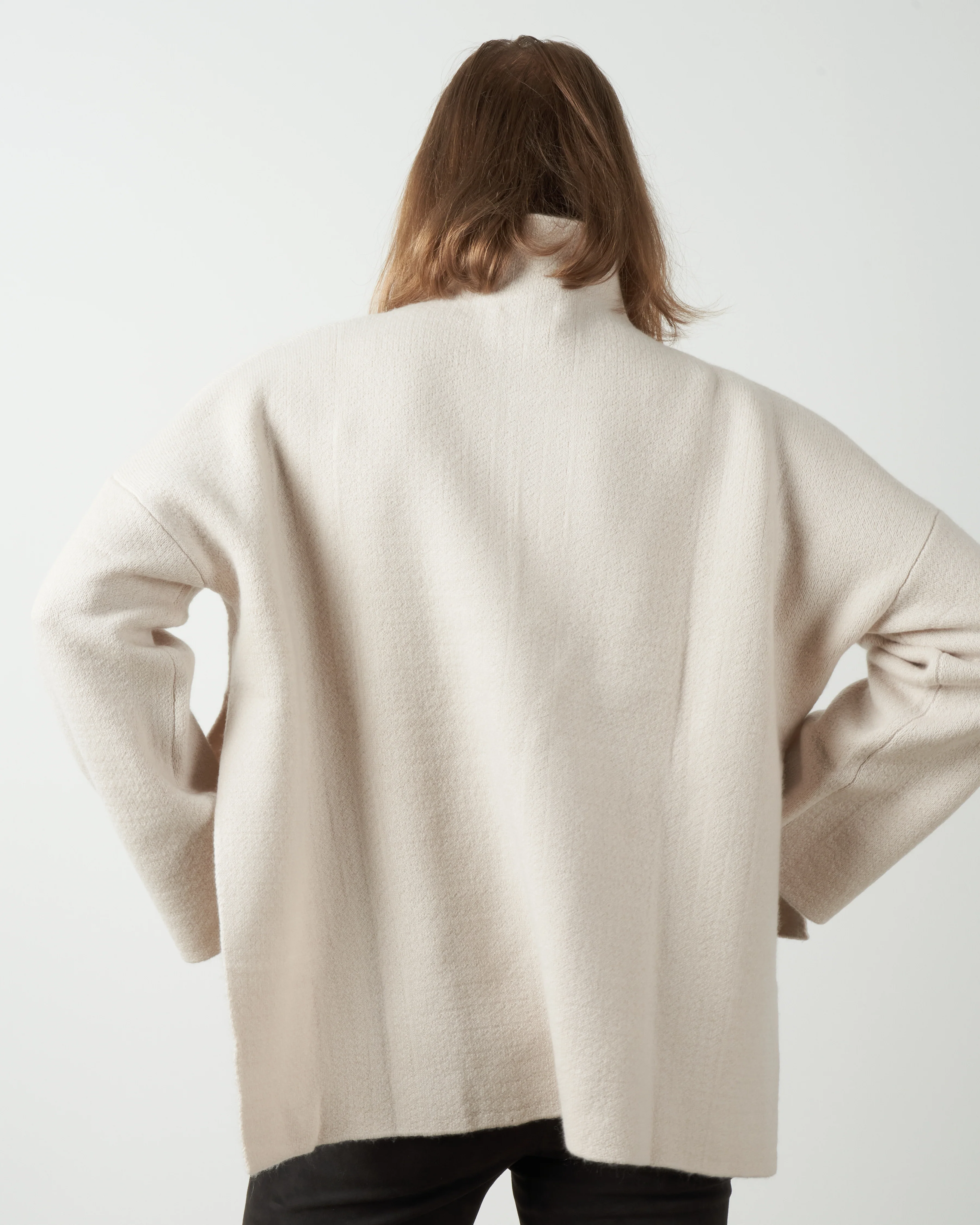 spongy step hem pullover - chalk - Image 3
