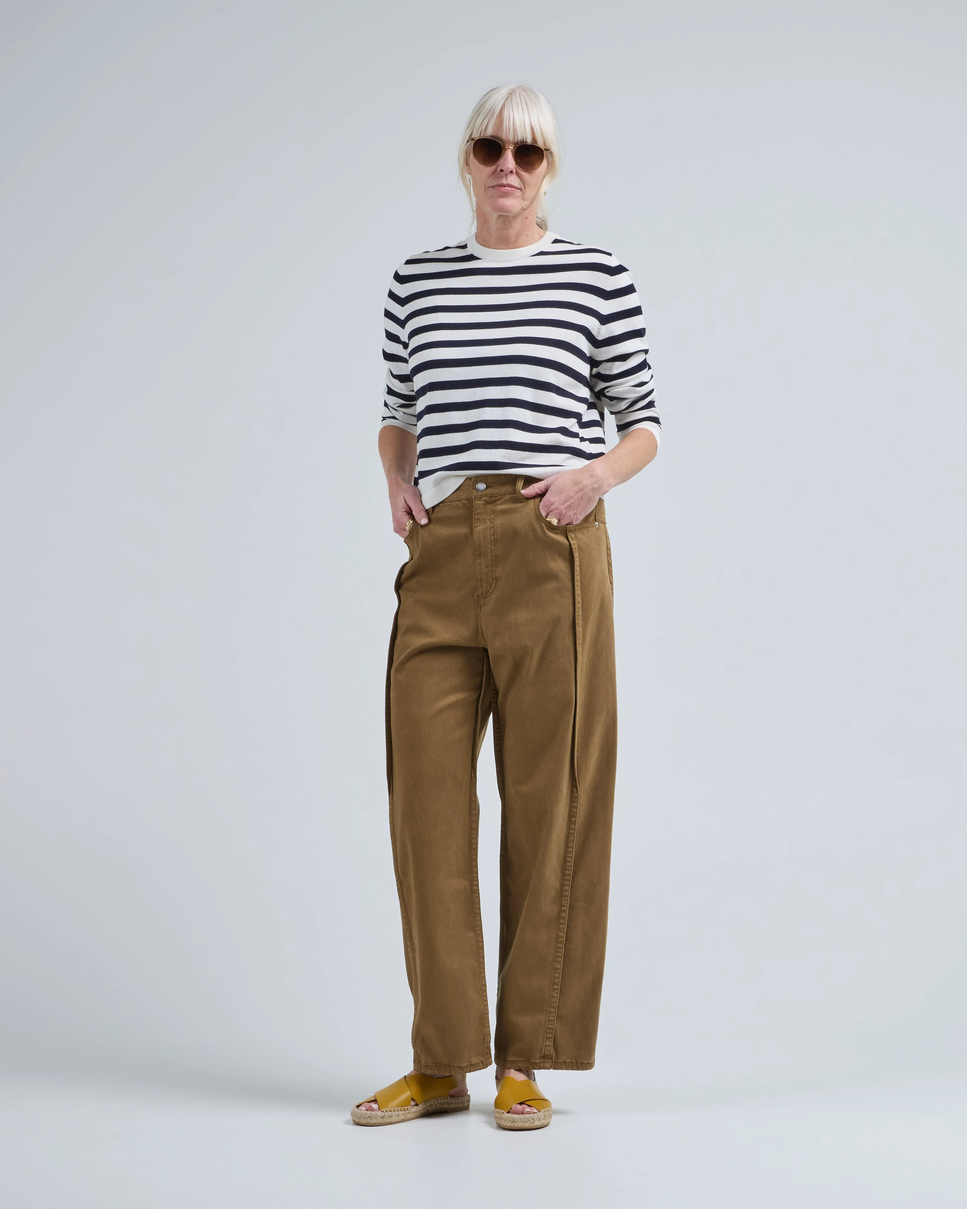 striped long sleeve rd sweater - Image 2
