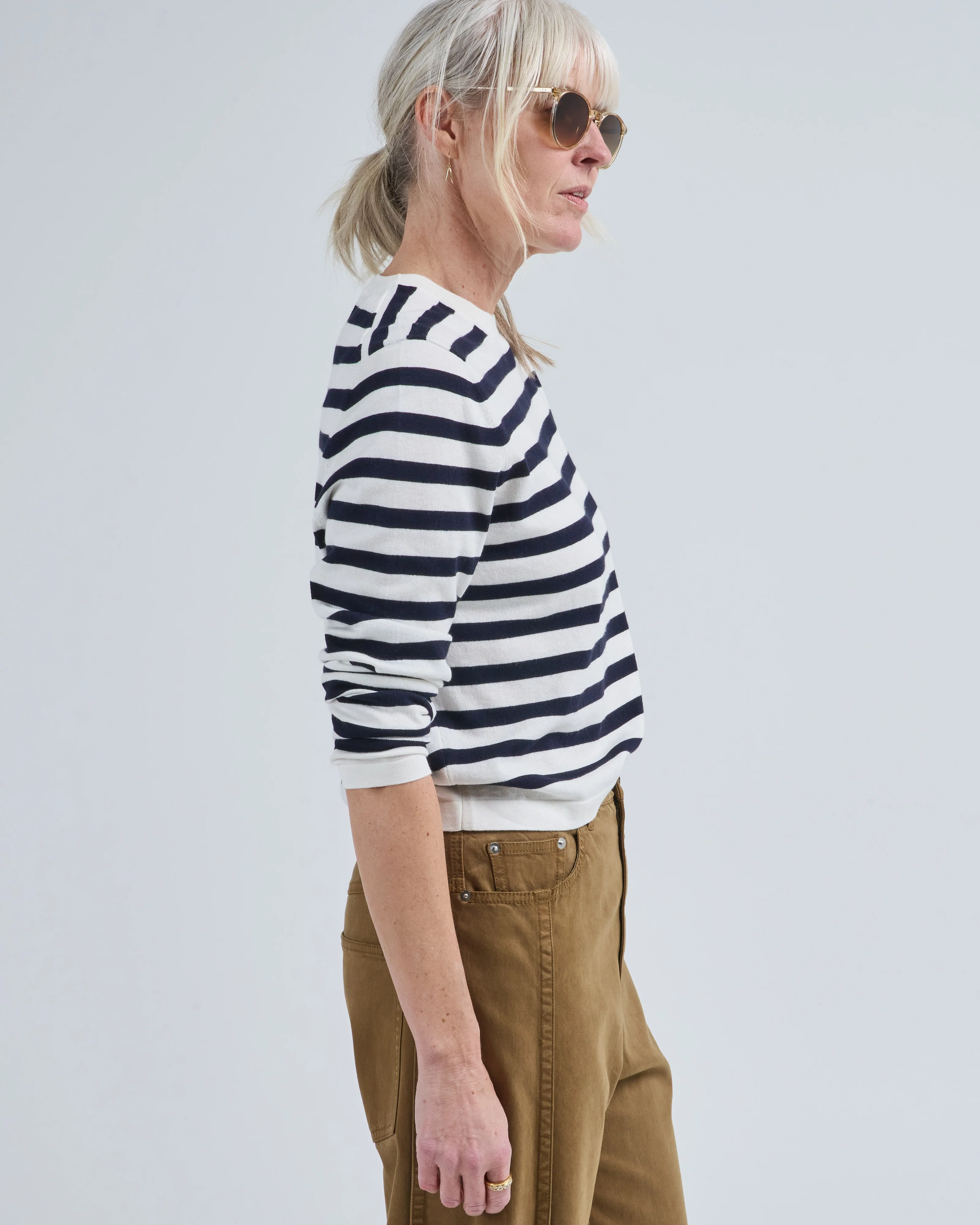 striped long sleeve rd sweater - Image 3